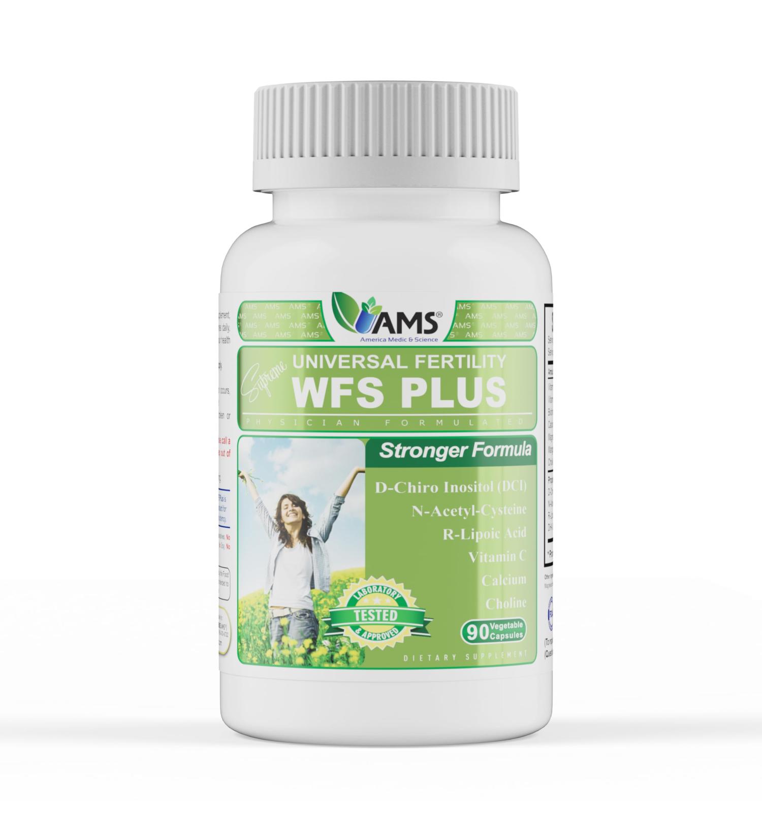 America Medic & Science WFS Plus Fertility Supplements for Women (90 Capsules) Supports Ovulatory Health | Natural Preconception Vitamins Reproductive Aid with D-Chiro Inositol DHA |15-Day Supply. 90 Count (Pack of 1) - Buy Online on GoSupps.com