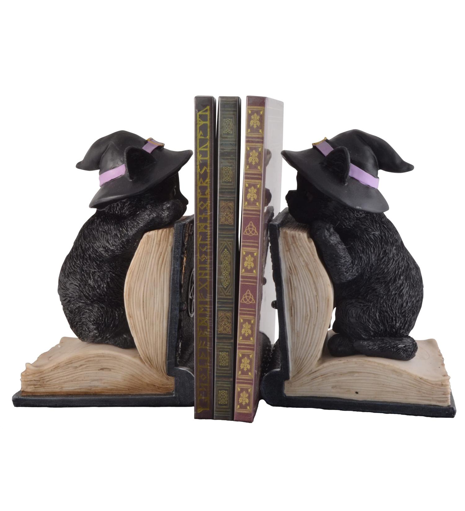 Buy Colorful Witch Cat Bookends - Perfect for Book Lovers & Halloween Decor | International Shipping Available - Buy Online on GoSupps.com
