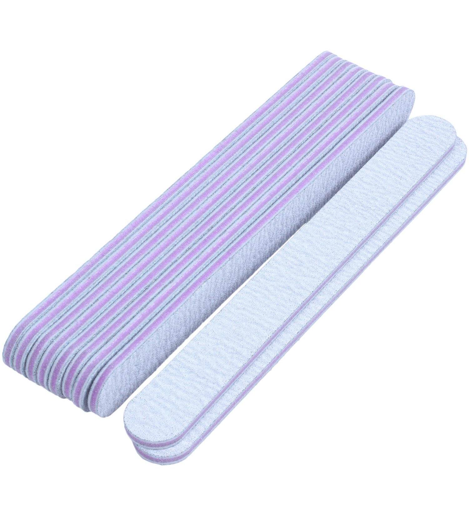 Greethga 10 Double-Sided Nails 180/100 Grit Grey Straight Emery Board - Buy Online on GoSupps.com