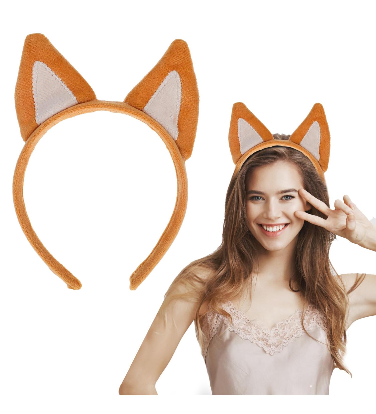 Sibba Shepherd Dog Headband Cute Hat Ears Hairband Animal Caps Headwear Soft Headpieces Costumes Hair Accessories Women Hair Band for Makeup Spa Gifts Cosplay Washing Party(Yellowish brown) - Buy Online on GoSupps.com