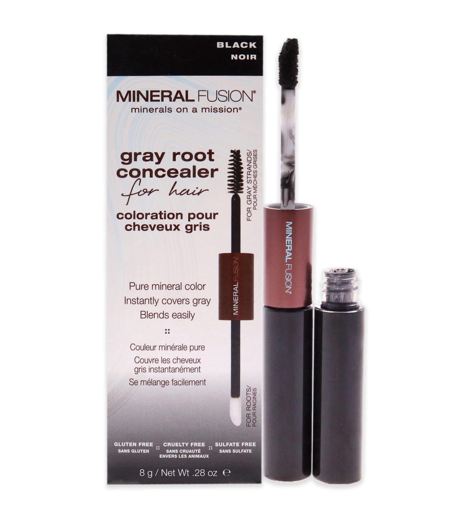Mineral Fusion Gray Root Concealer - Black - 0.28 oz | Hair Color Touch-Up - Buy Online on GoSupps.com