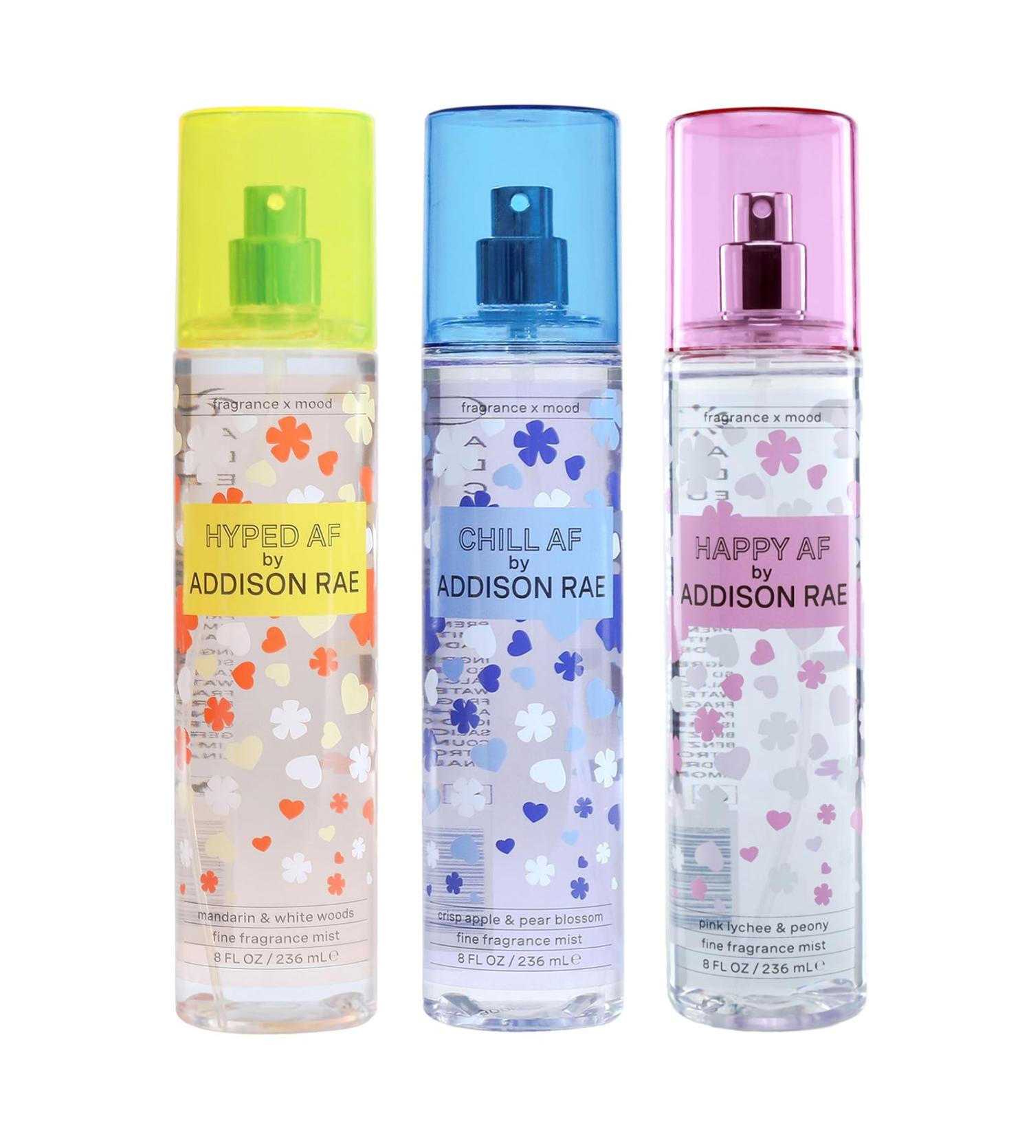 Body Mists Giftset by Addison Rae - Happy Hyped Chill - Body Spray for Women - Mood-Enhancing Vegan Cruelty Free Fragrance Mists - 3 pc - Buy Online on GoSupps.com