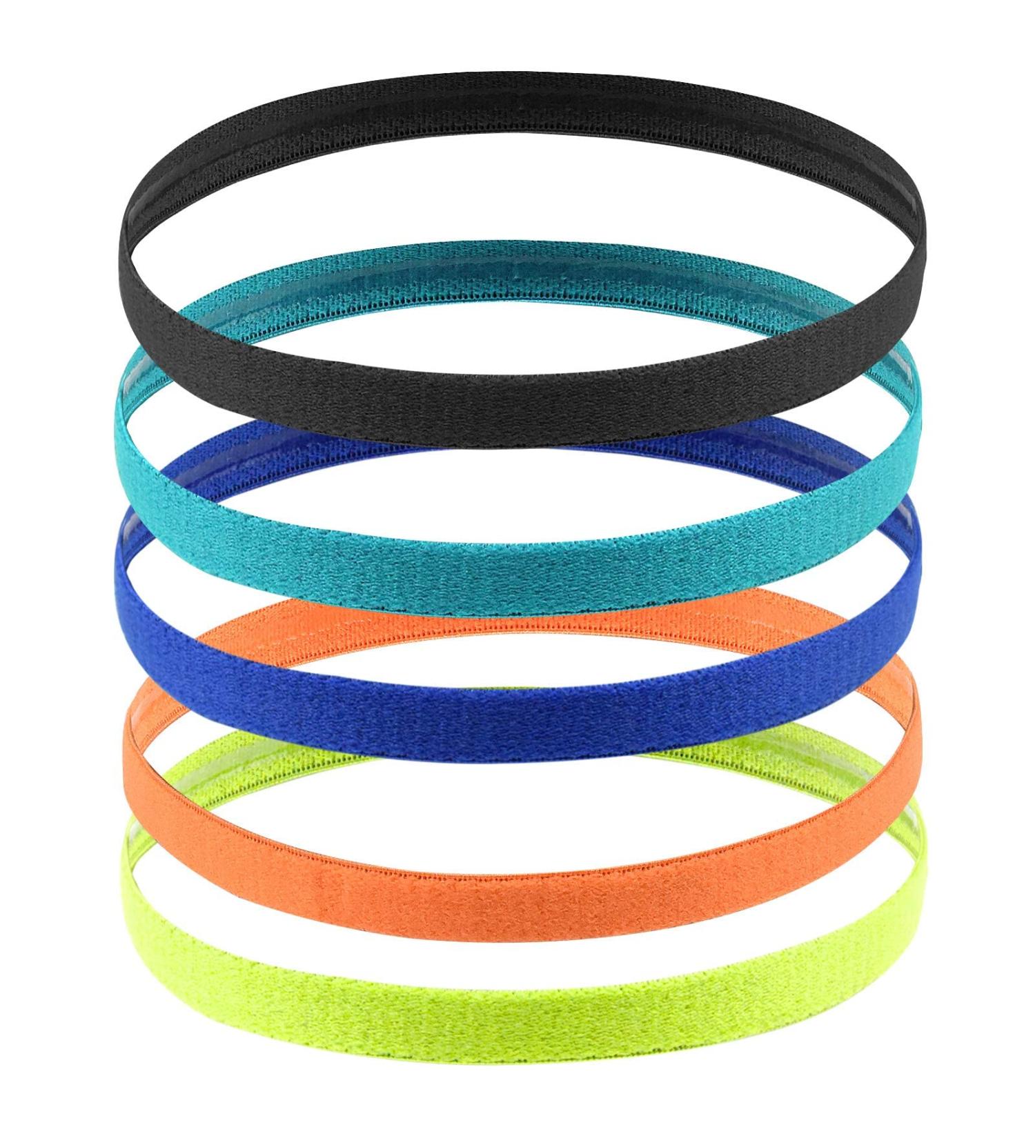 Avodova Sports Bands for Children | 5-Pack Elastic Slip-Resistant Hair Bands for Boys & Girls - Perfect for Football Jogging Cycling & Fitness - Buy Online on GoSupps.com