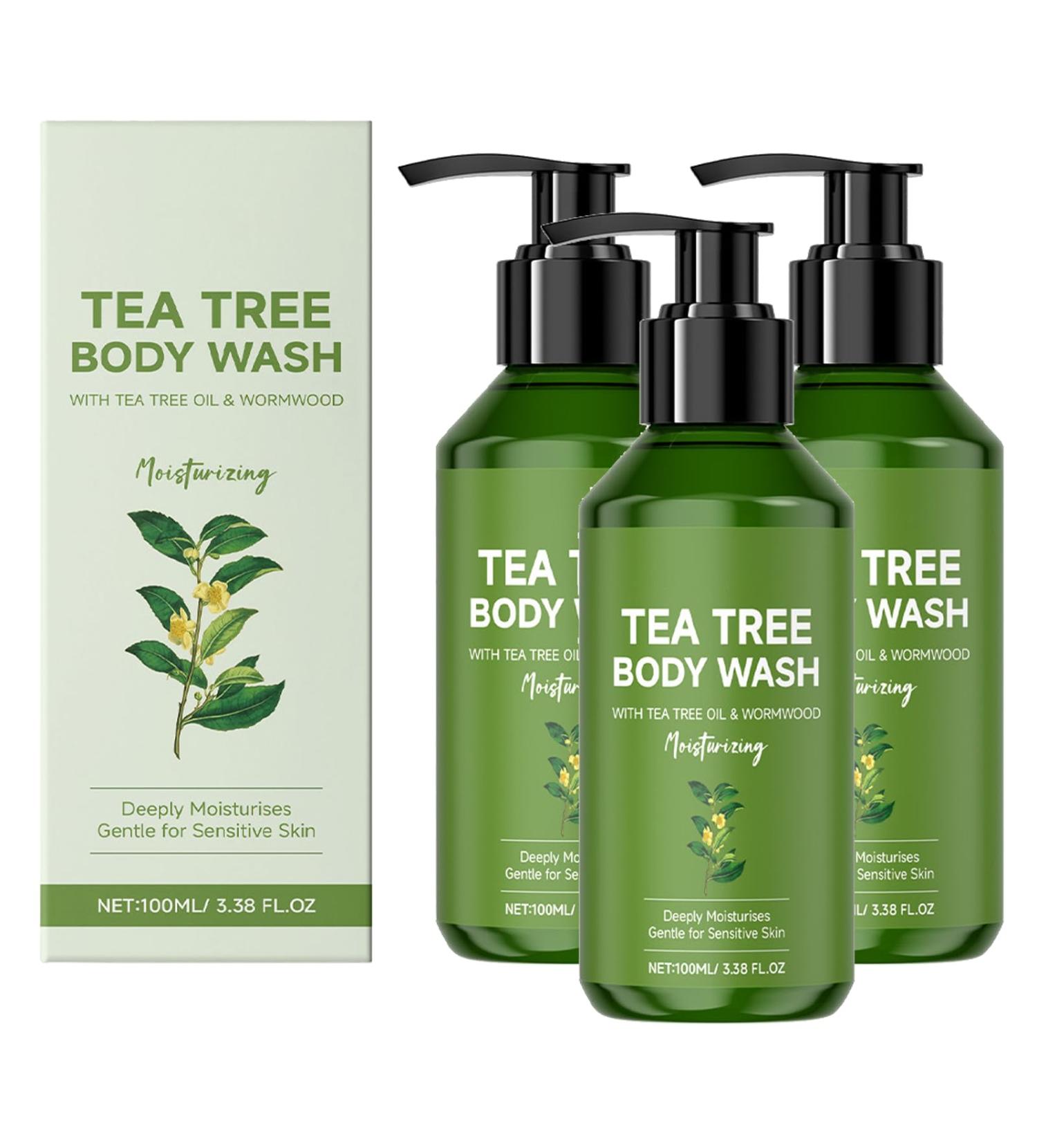  Yoelau Tea Tree Body Wash Natural Body Wash 100ml for Deep Cleansing Odor Control & Hydration | Gentle Cleansing with Tea Tree Oil to Refresh and Care for - Buy Online on GoSupps.com