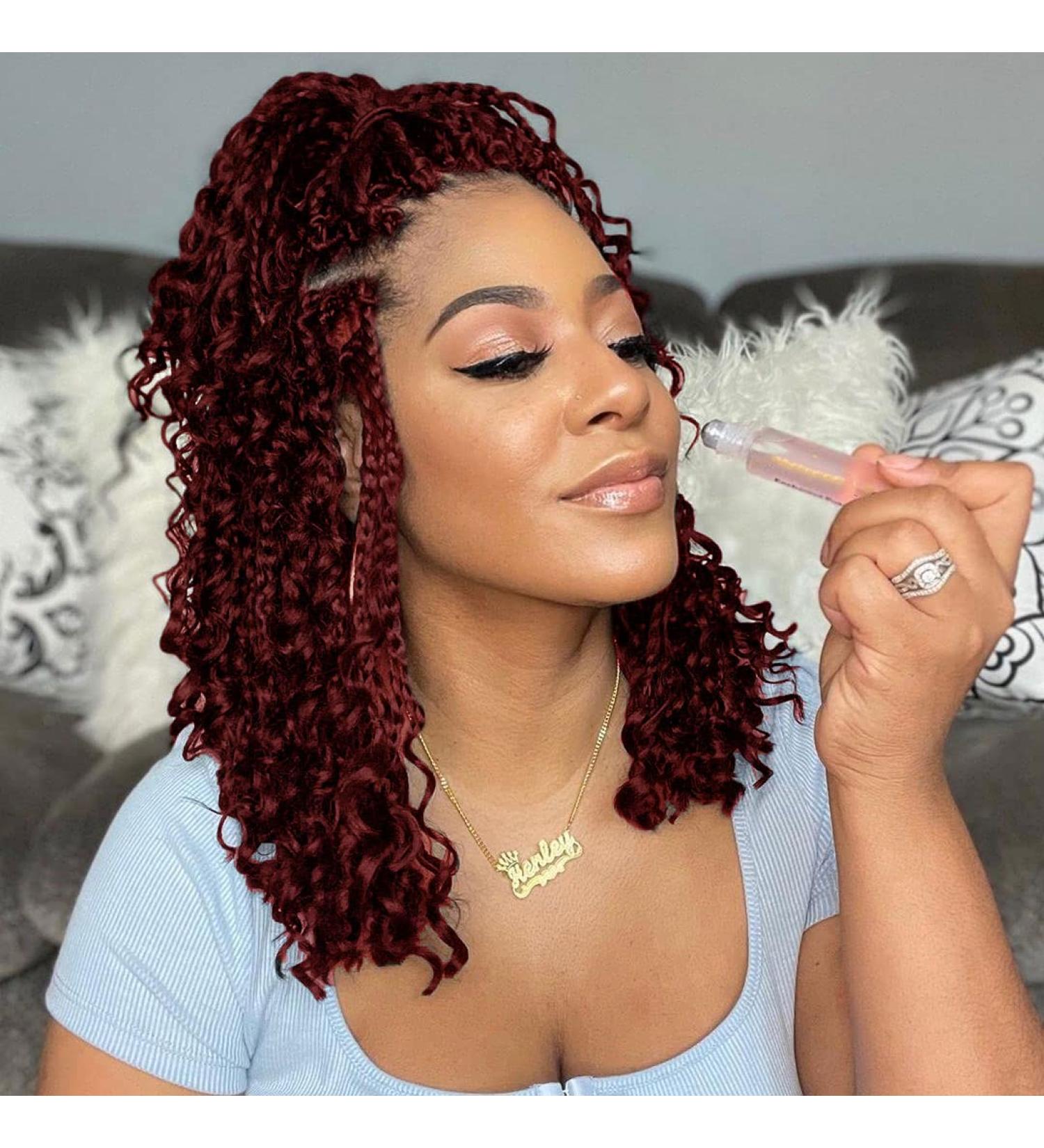 12 Inch Goddess Box Braids Crochet Hair Bob | Curly Ends Synthetic Extensions - Pack of 8 TBUG - Buy Online on GoSupps.com