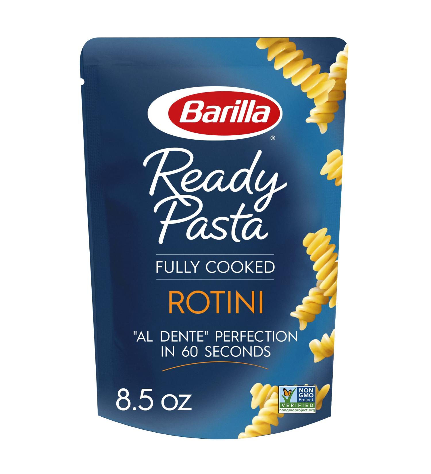 BARILLA Ready Pasta Rotini 8.5 oz. Pouch - Non-GMO, No Preservatives - Microwave Pasta Ready in 60 Seconds - Ideal for Quick Meals - Buy Online on GoSupps.com