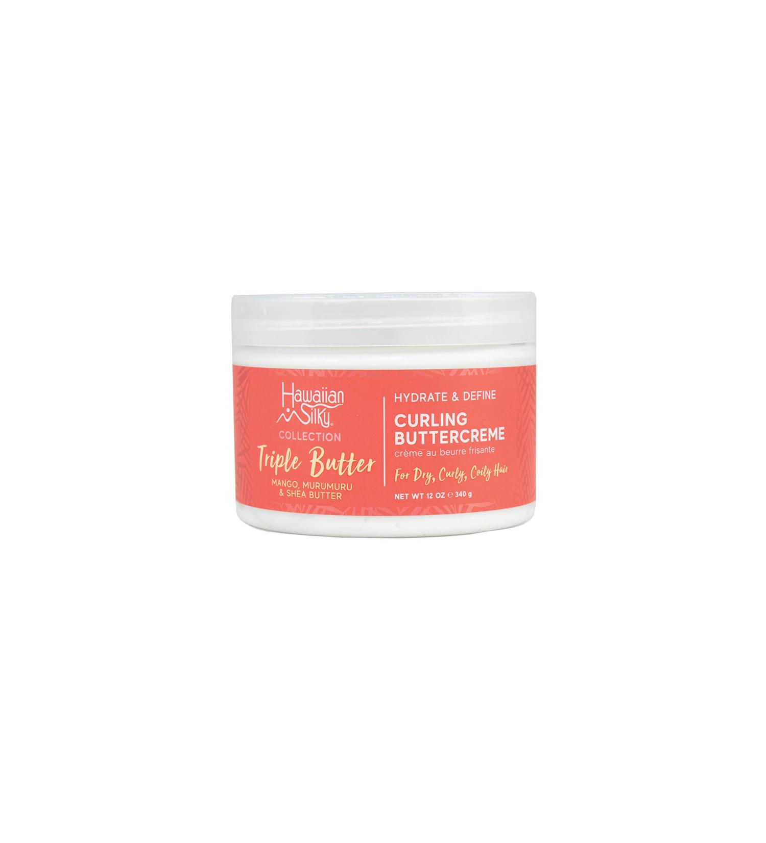 Hawaiian Silky Mango & Murumuru Butter Curling Butter Creme | Frizz-Free Hydration & Definition | 12 fl oz | Triple Butter Collection - Buy Online on GoSupps.com