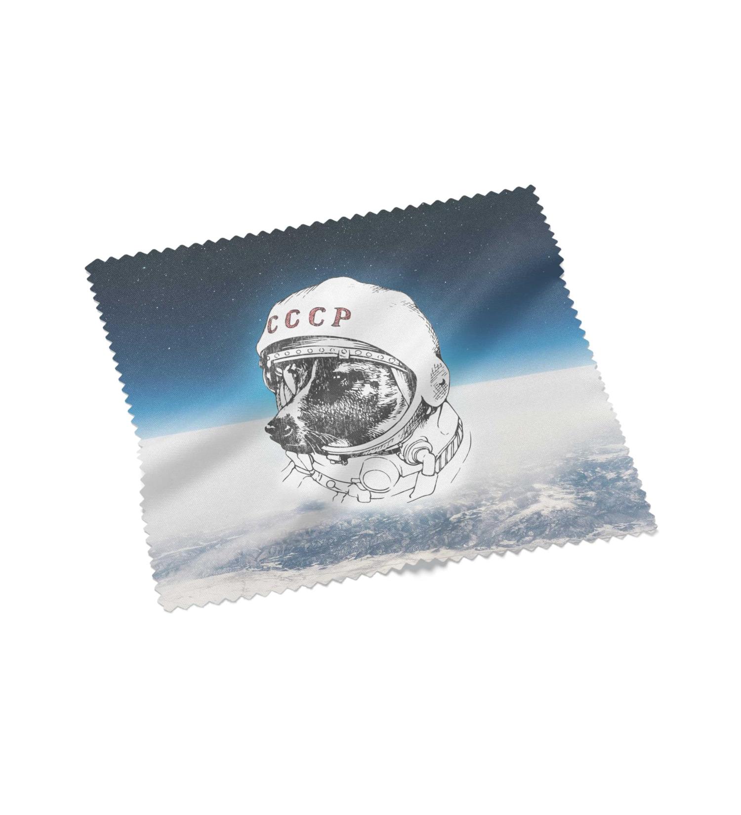 Urban Backwoods Space Dog Laika Microfiber Cloth Glasses Cleaning Cloth