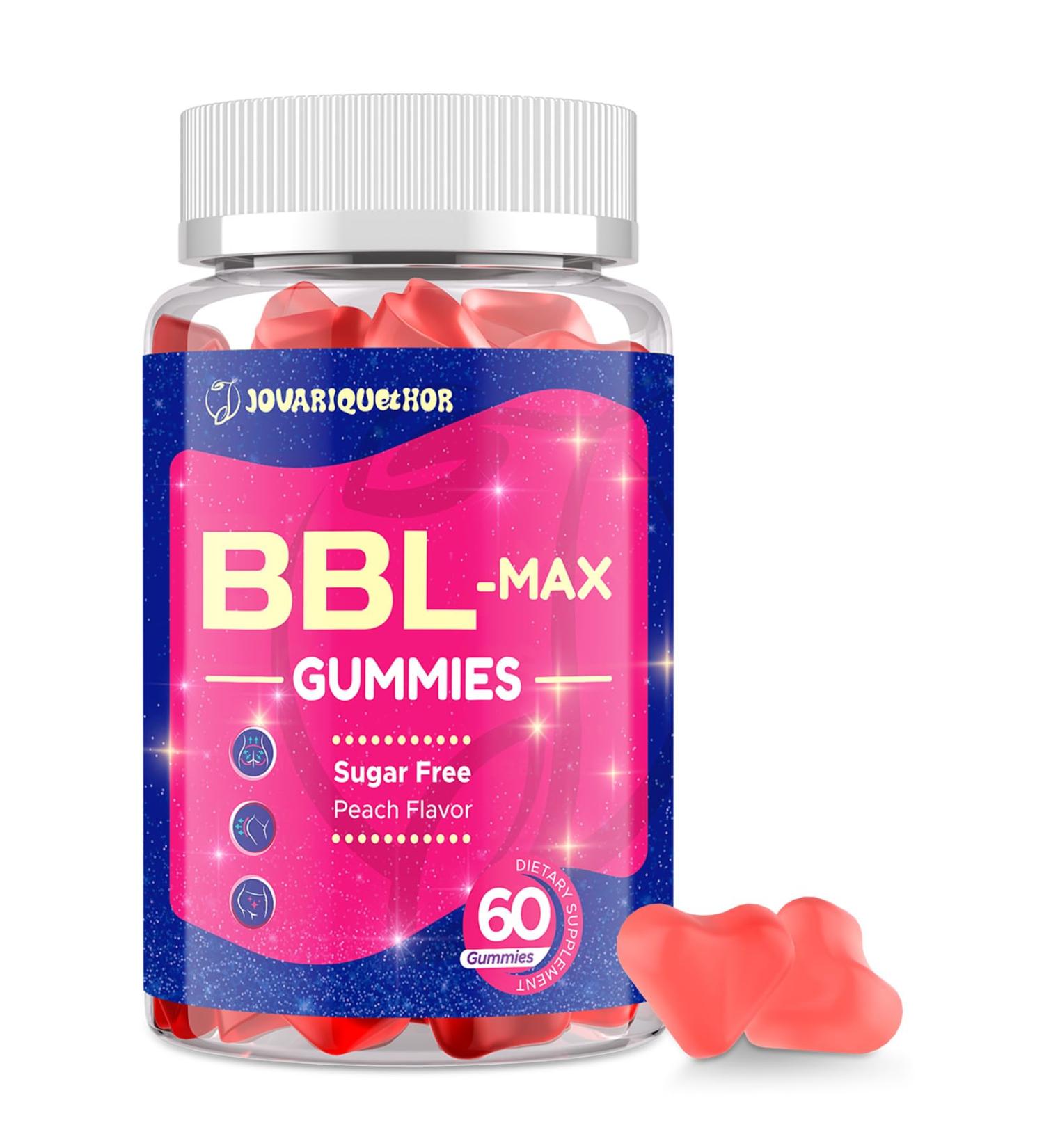 Booty Gummies for Women - BBL Gummies with Multivitamins and Herbal Extracts - Peach Flavor - 60 Count 60 Count (Pack of 1) - Buy Online on GoSupps.com