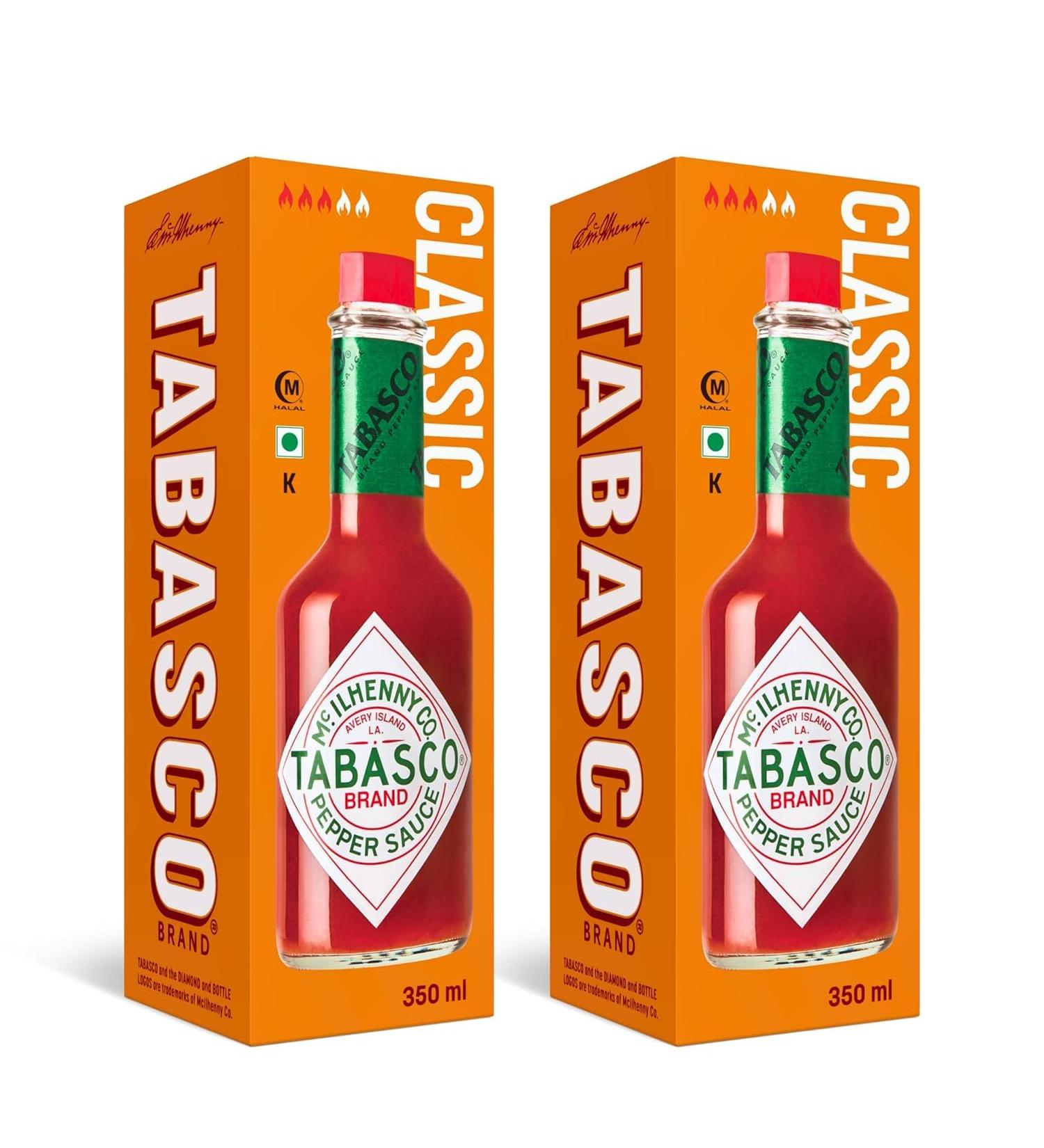 TABASCO Brand Original Red Pepper Sauce 2 x 350ml - L'option la moins ch re dans Amazon! / La sauce TABASCO rouge : confectionn e partir de trois ingr dients. 100% naturels - Buy Online on GoSupps.com