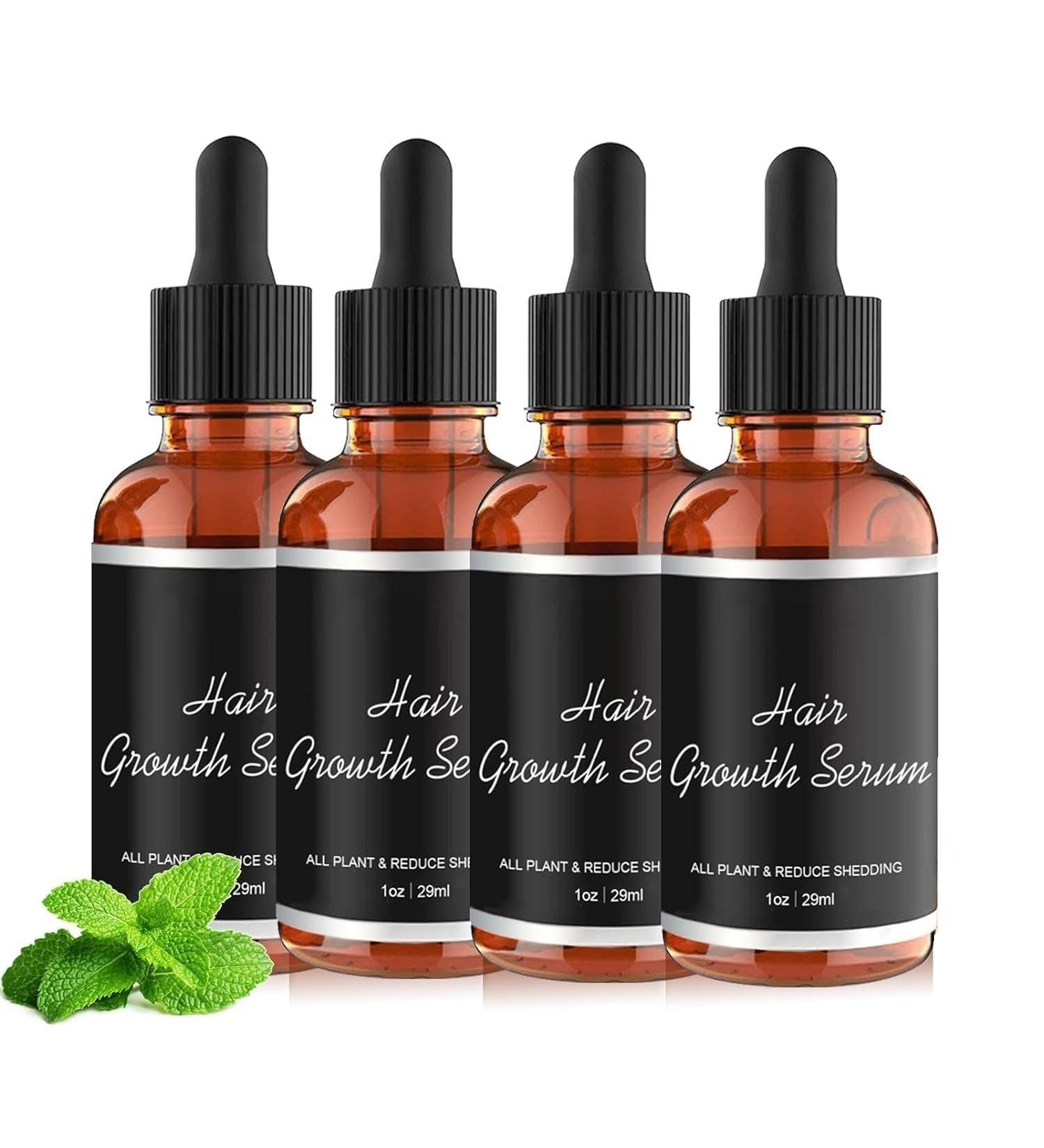 Rennora Hair Growth Serum - Nourishing Hair Oil for Fast Regrowth & Repair | Herbal Formula for Black Women & All Hair Types (4PCS - Buy Online on GoSupps.com