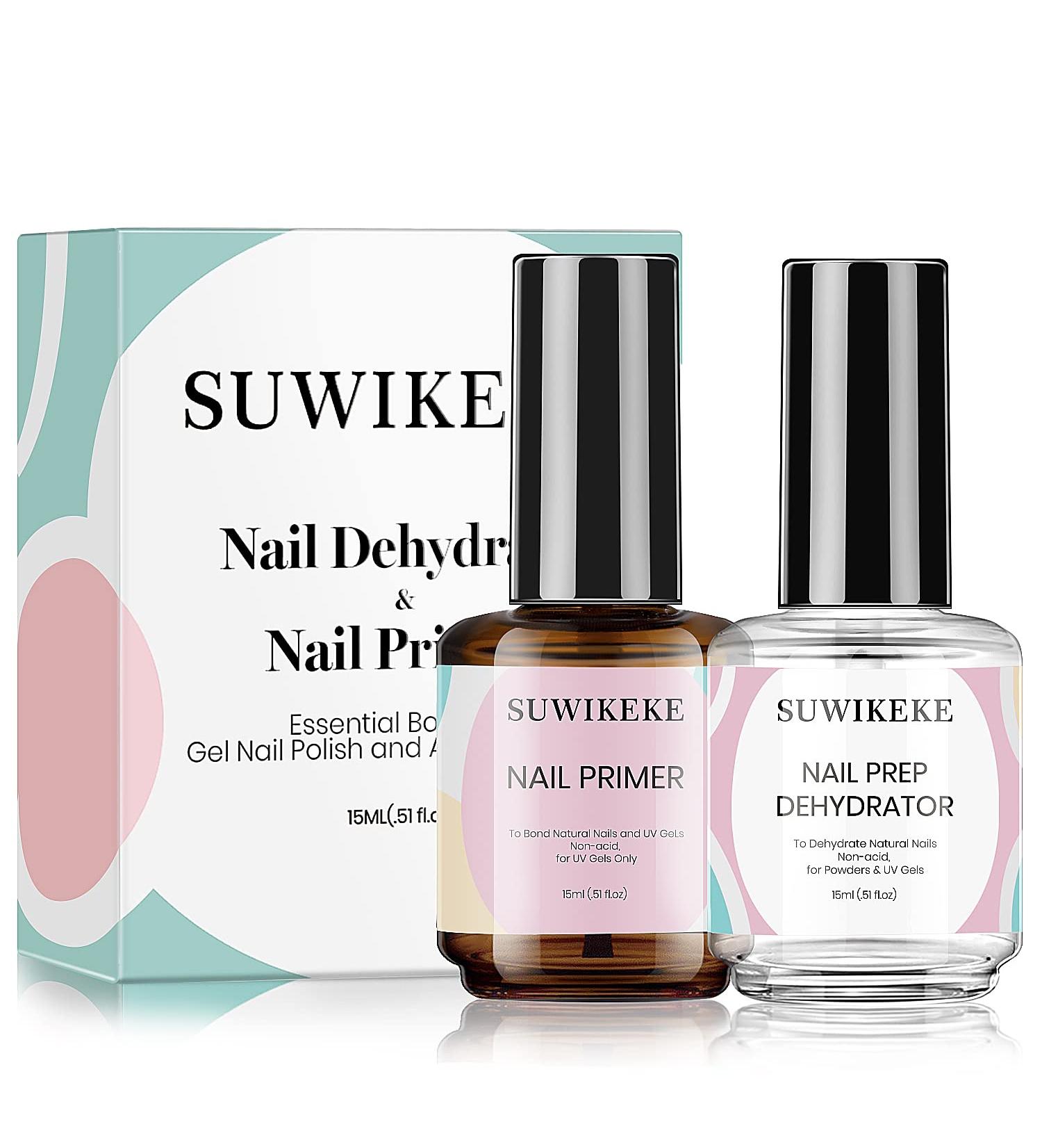 Nail Dehydrator & Primer Set for Long-Lasting Gel & Acrylic Nails - 15ML/0.5oz - Buy Online on GoSupps.com