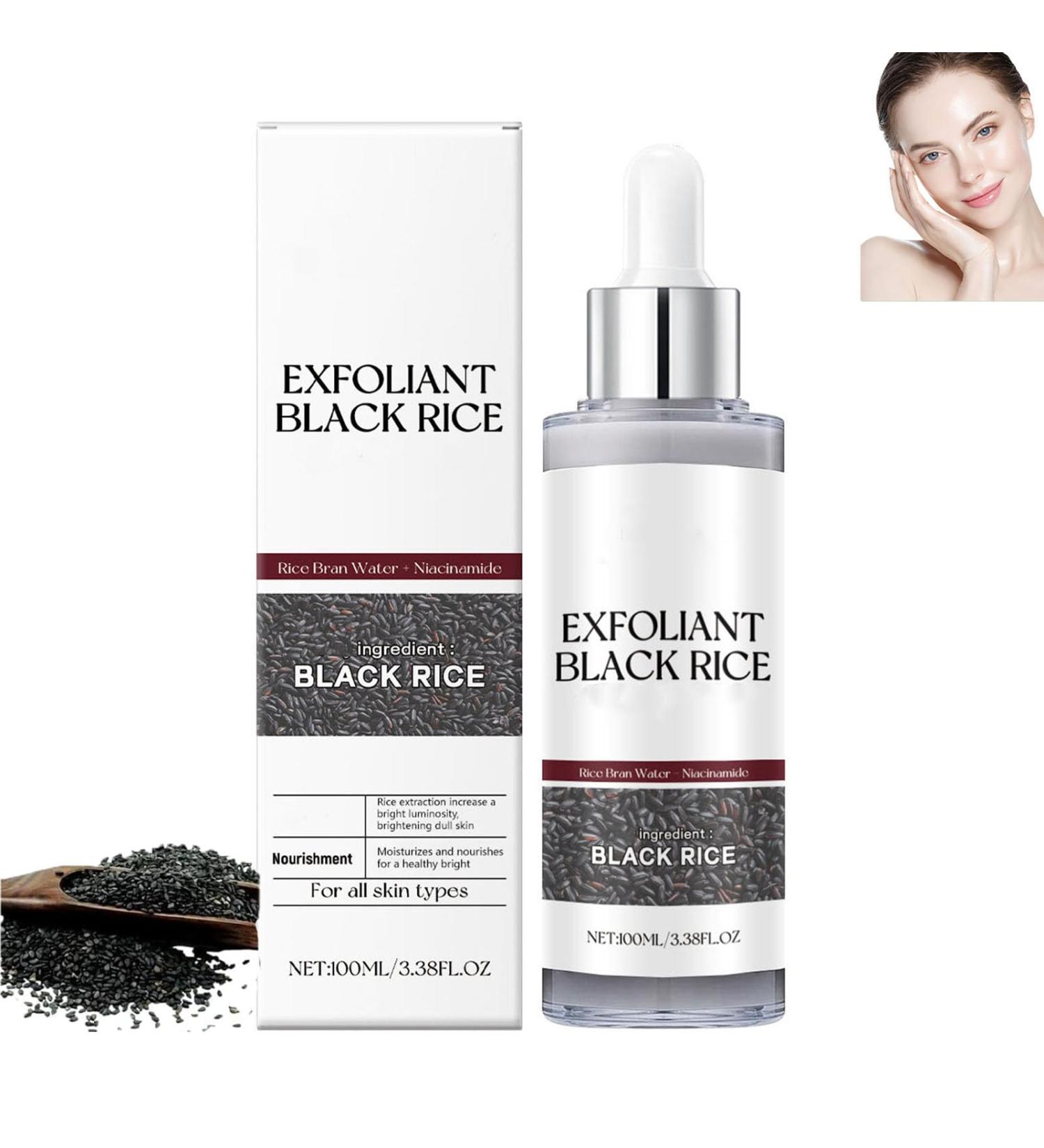  homomdy White Rice Serum + Black Rice Serum Face and Body Care Delicate & Gentle Exfoliating Scrub Soothing & Brightening Refined Skin Blackhead Removal for All Skin Types - Buy Online on GoSupps.com
