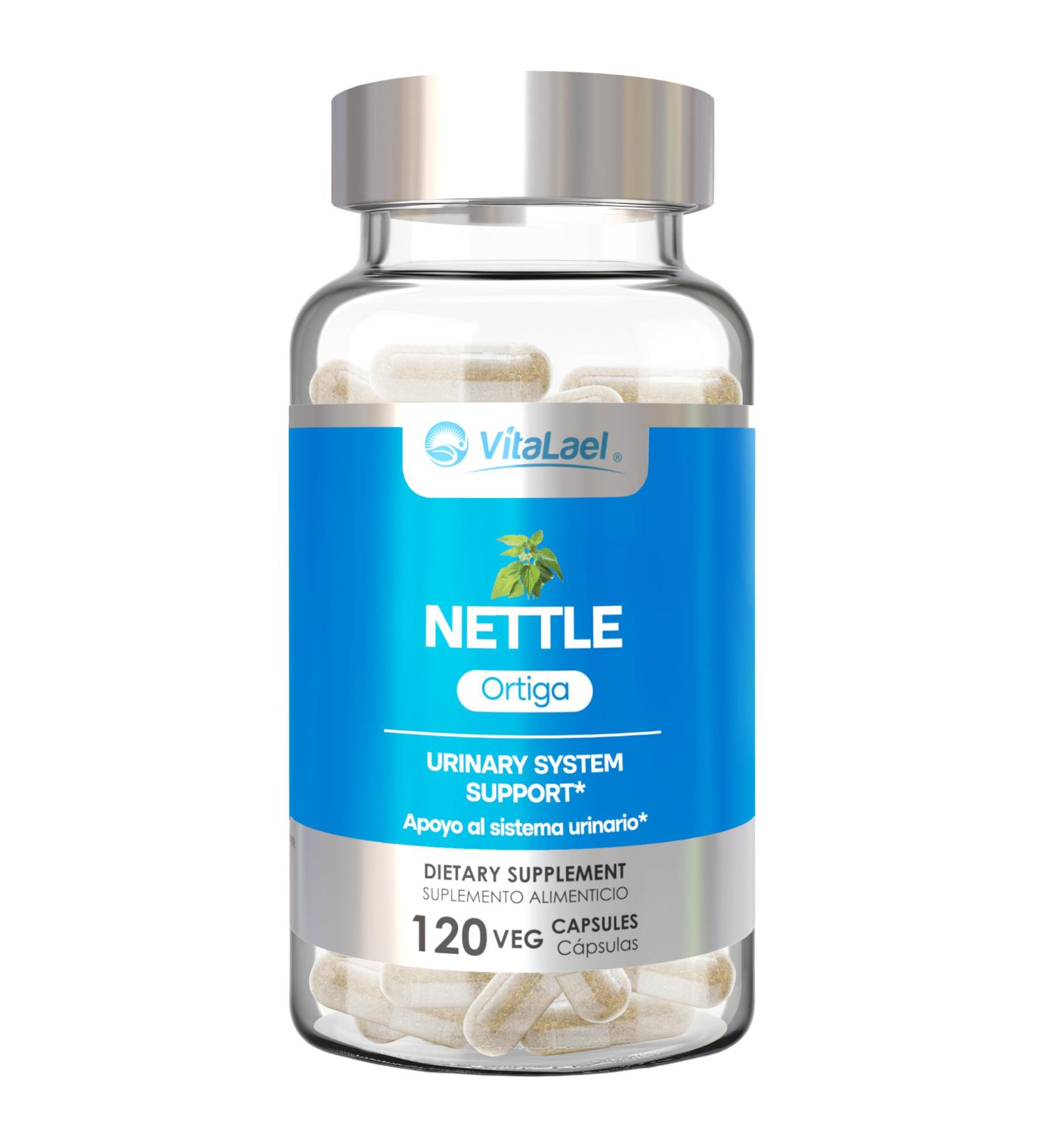VitaLael Nettle Extract Capsules - Natural Urinary System Support - 120 Capsules - Traditional Joint and Muscle Wellness Support - Premium Herbal Supplement