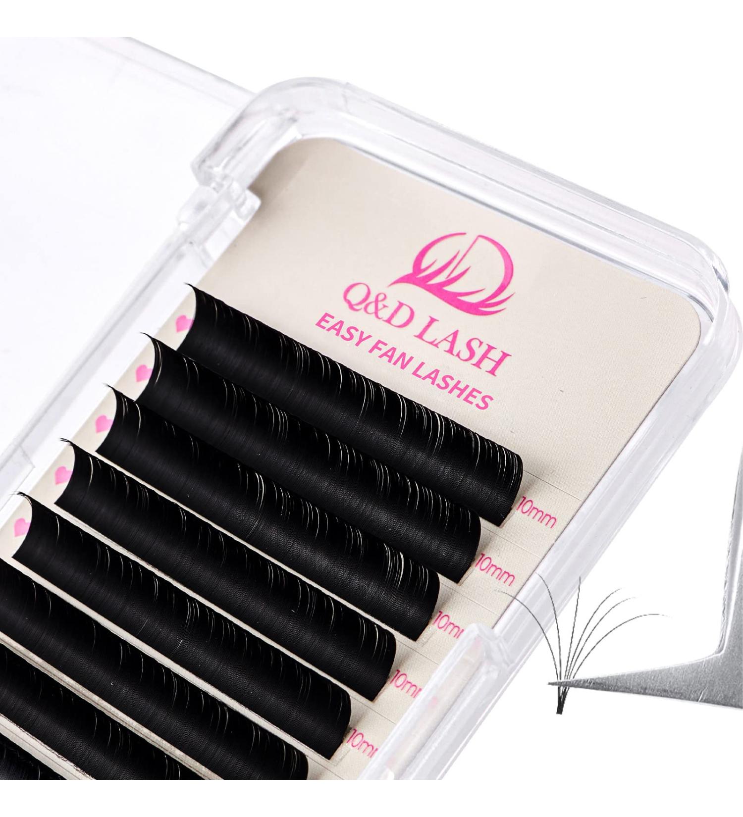 Q&D LASH Easy Fan Eyelash Extensions - C/CC/D/DD Curl 0.03/0.05/0.07 8-25mm Mixed Tray Automatic Blooming Flower Lashes - Buy Online on GoSupps.com