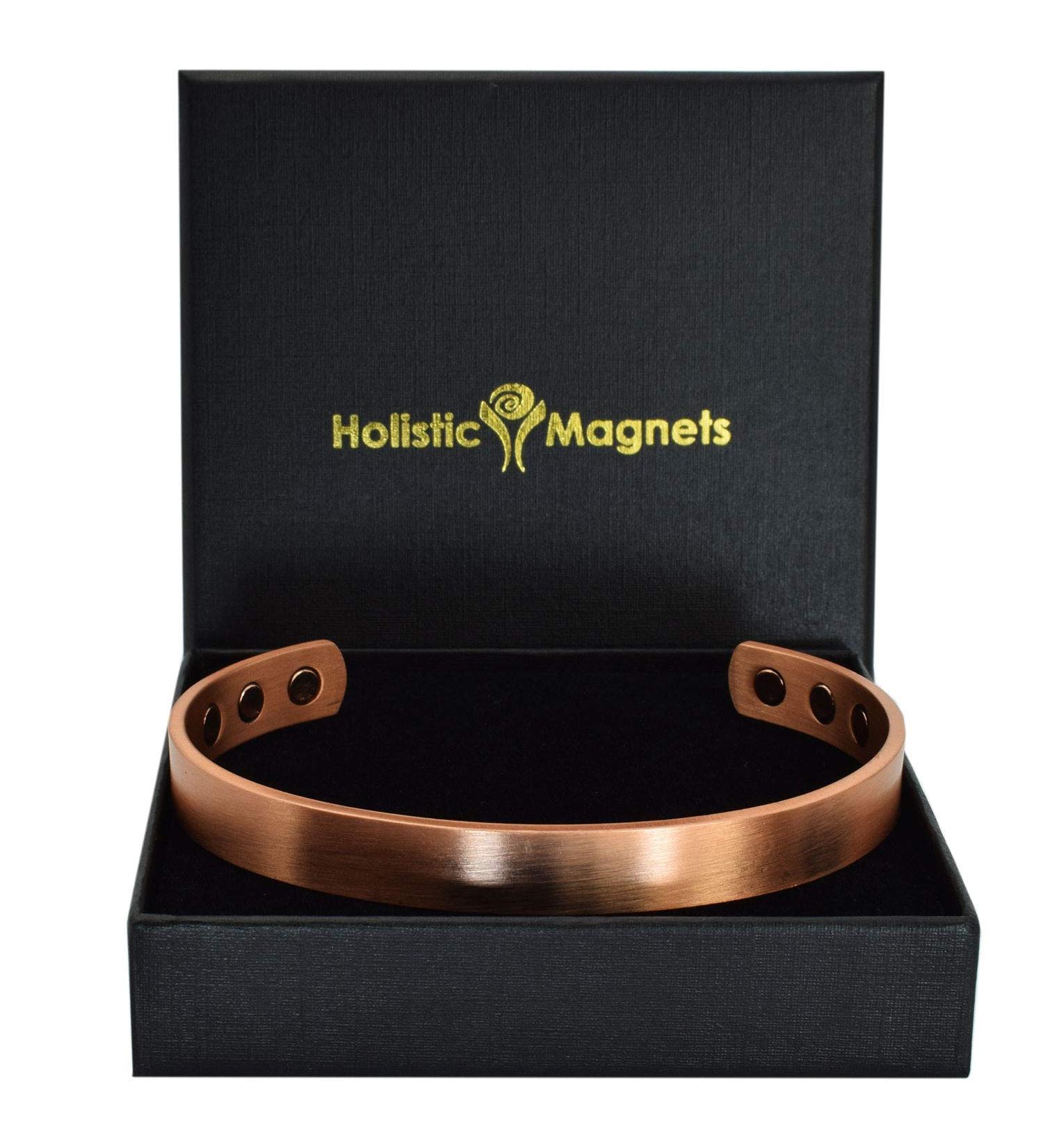 Pure Copper Magnetic Bracelet Men Women Copper Bangle Cuff Holistic Magnetic Band with 6 Strong Neodymium Magnets Unisex Adjustable-CSL (L: Wrist 19.5-22cm/7.7-8.6") - Buy Online on GoSupps.com