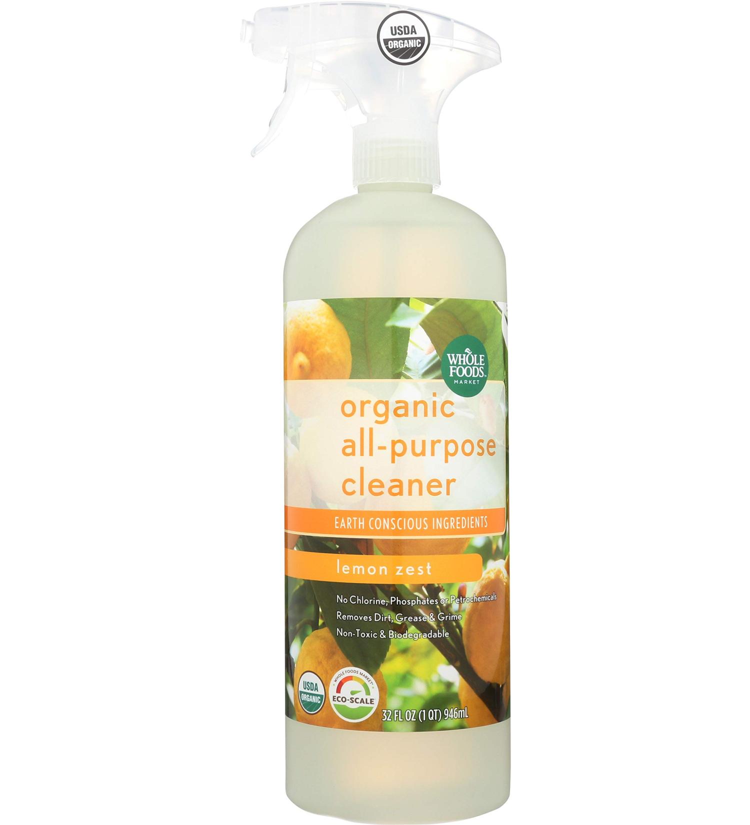 Buy Whole Foods Market Organic All-Purpose Cleaner Lemon Zest 32 fl oz - Eco-Friendly International Shipping - Buy Online on GoSupps.com
