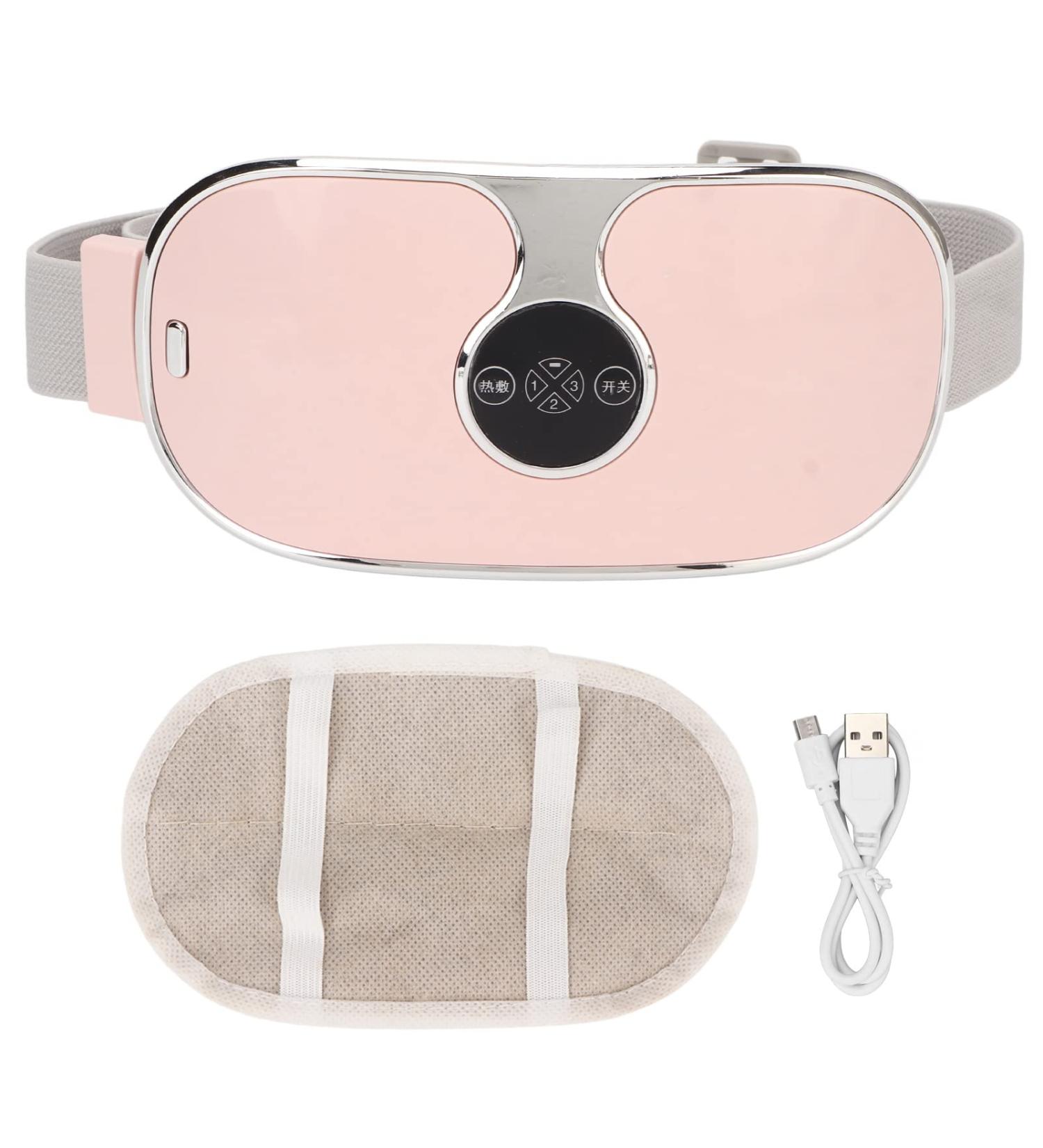 Shop Pink Electrical Heating Massage Device for Women - Adjustable Temp & Vibration for Abdomen & Lumbar Relief - Buy Online on GoSupps.com