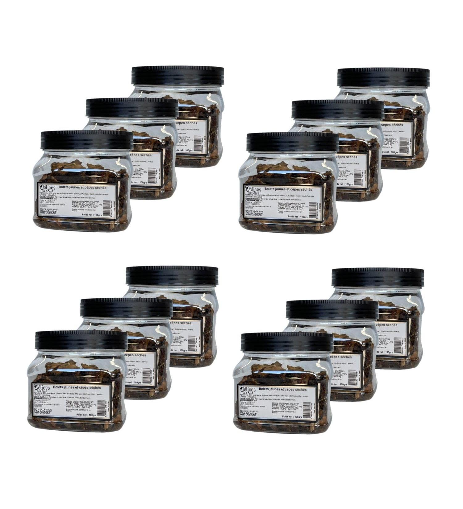 Lot 12x Boletus (80%) and porcini (20%) - 100g jar