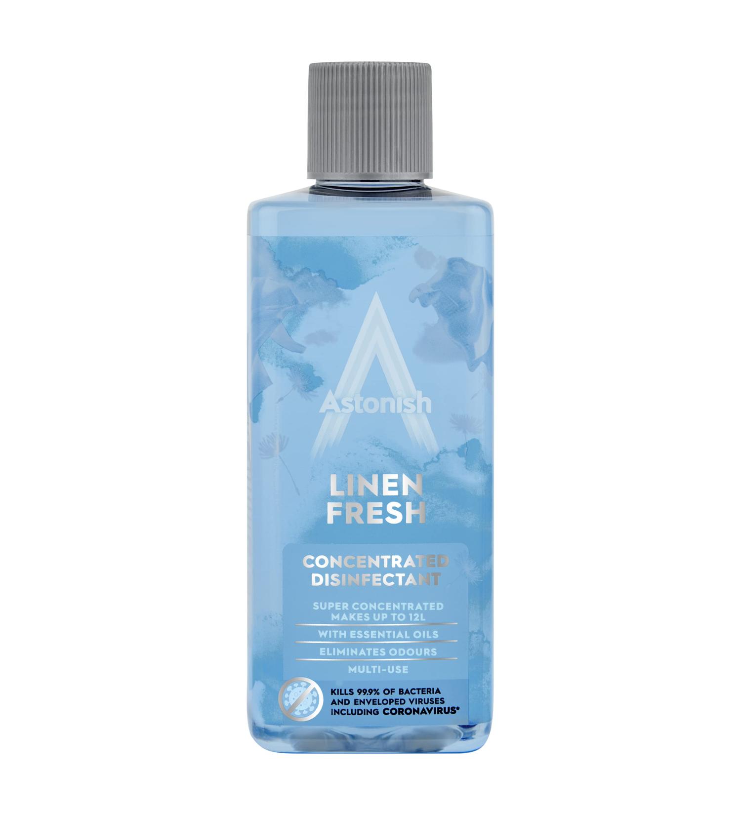 Astonish 3 in 1 Multi-Purpose Disinfectant, Linen Fresh 300ml - Super Concentrated with Long Lasting Fragrance - Buy Online on GoSupps.com