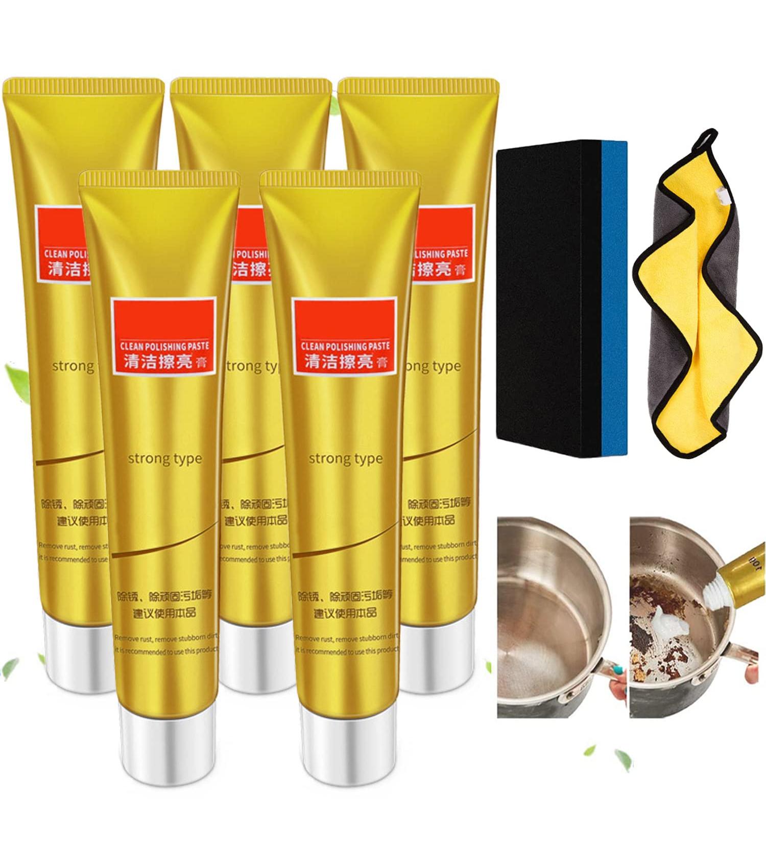 Instashine Metal Polish Cream Ultimate Metal Polish Cream Instashine Aluminum Copper All Metal Polish Cream Stainless Steel Ceramic Watch Polishing Paste (5pcs) - Buy Online on GoSupps.com