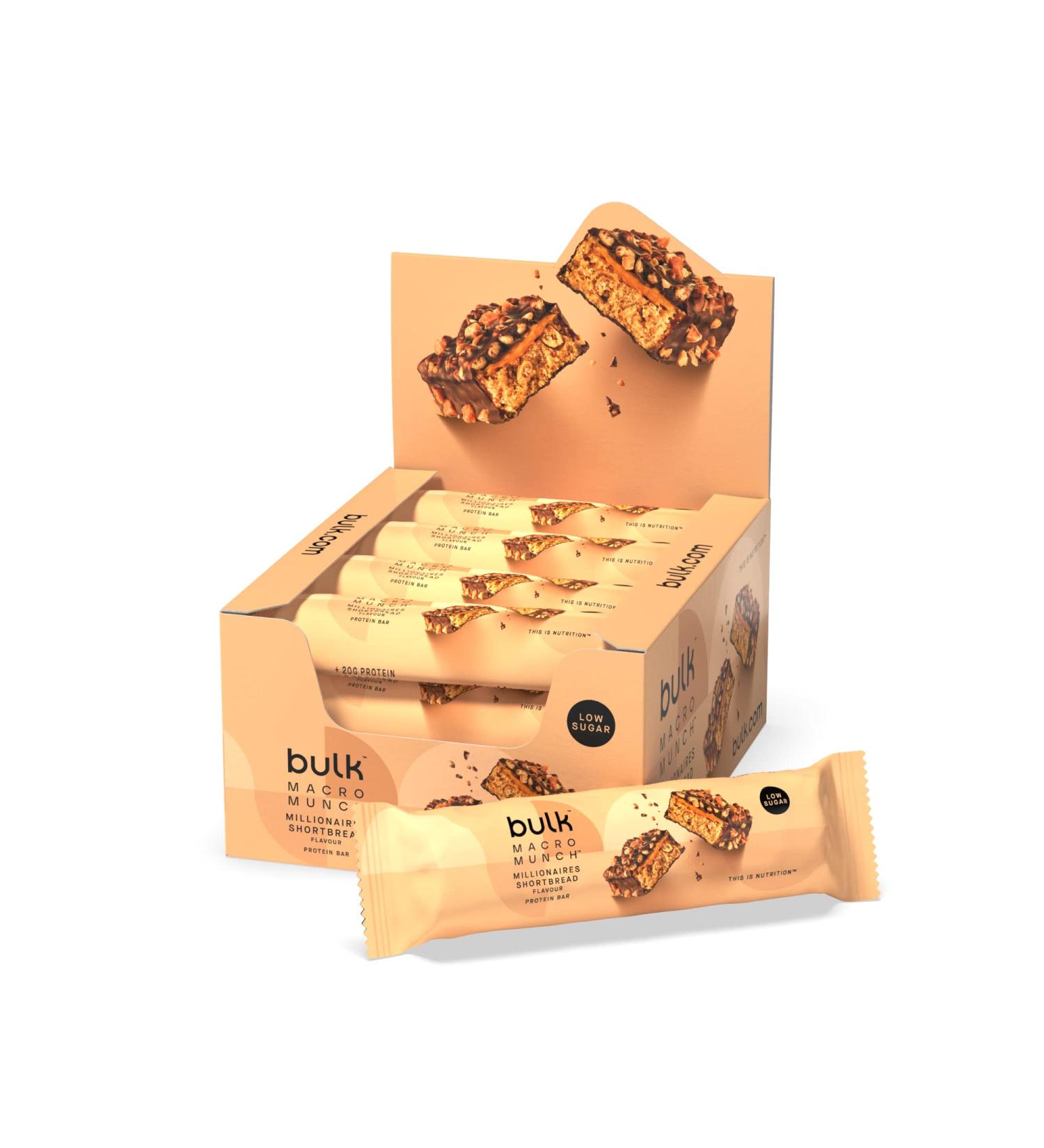 Buy Bulk Macro Munch Protein Bar - Chocolate Caramel Cookie 62g Box of 12 International Shipping Available - Buy Online on GoSupps.com