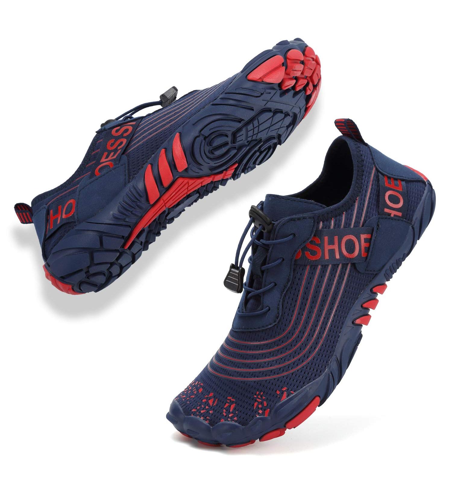 Topwolve Aqua Shoes for Men & Women - Rapid Dry Barefoot Water Sports Shoes - Dark Blue - Outdoor Fitness & Beach Ready - Buy Online on GoSupps.com