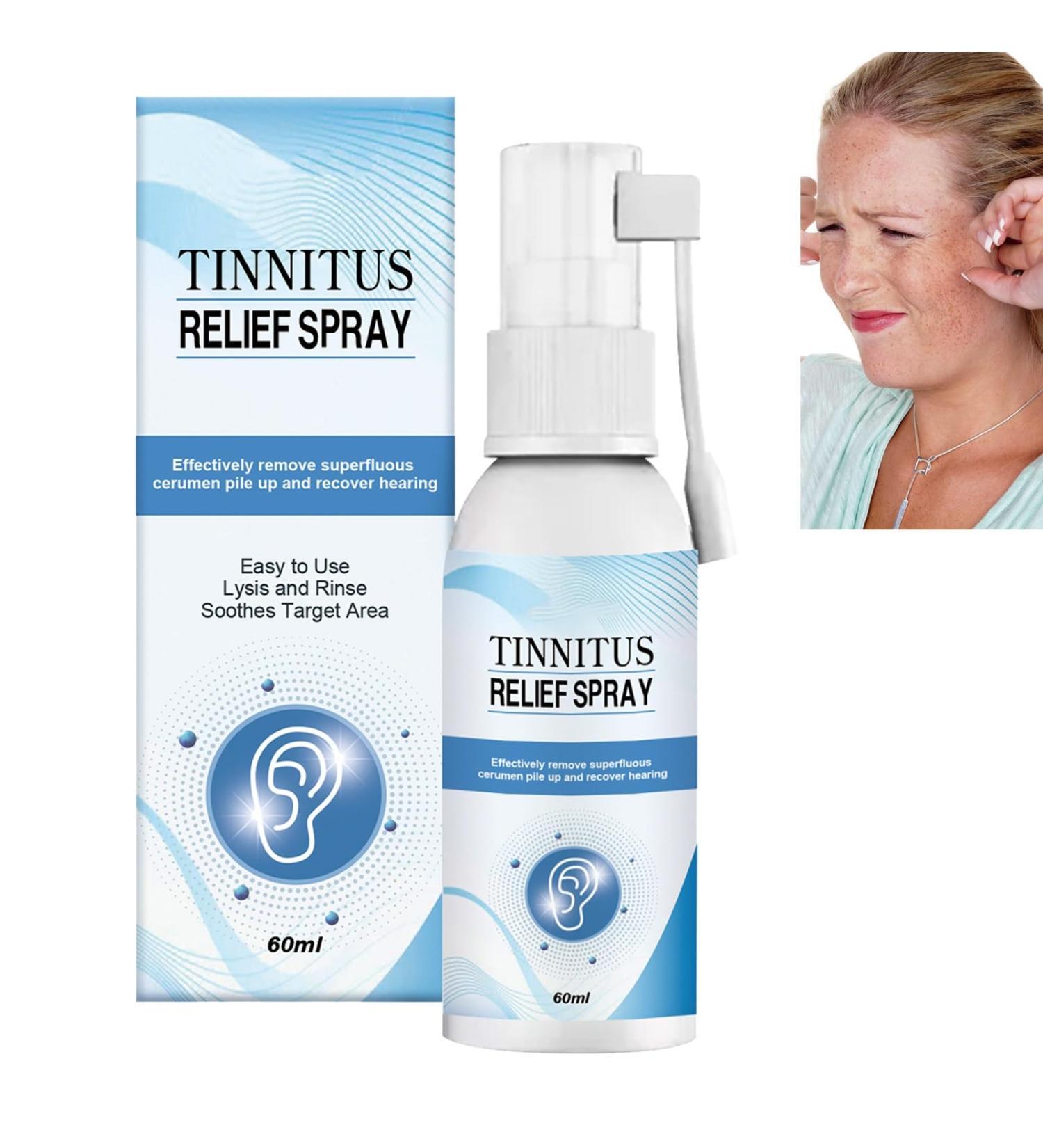 Tinnitus Spray Adults Tinnitus Spray Ear Ringing Spray Improve Ear Sprays Ear Wax Removal Spray Ear Tinnitus Relief Spray Ear Spray for Tinnitus Tinnitus Relief for Ringing Ears 60ml - Buy Online on GoSupps.com