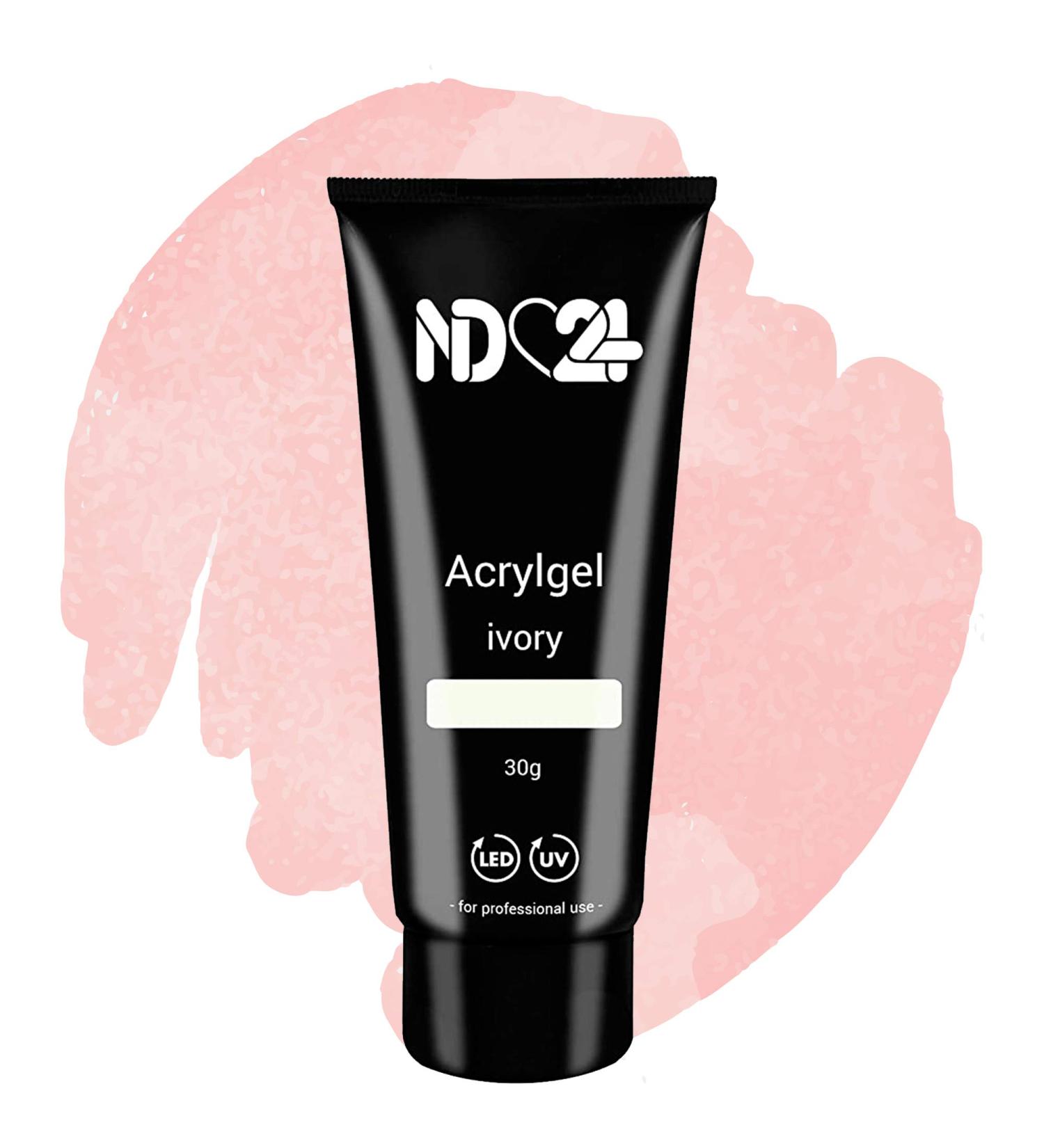 ND24 NailDesign Acrylic Gel Tube - Ivory 30g | Premium Nail Art Supplies | Buy Internationally - Buy Online on GoSupps.com