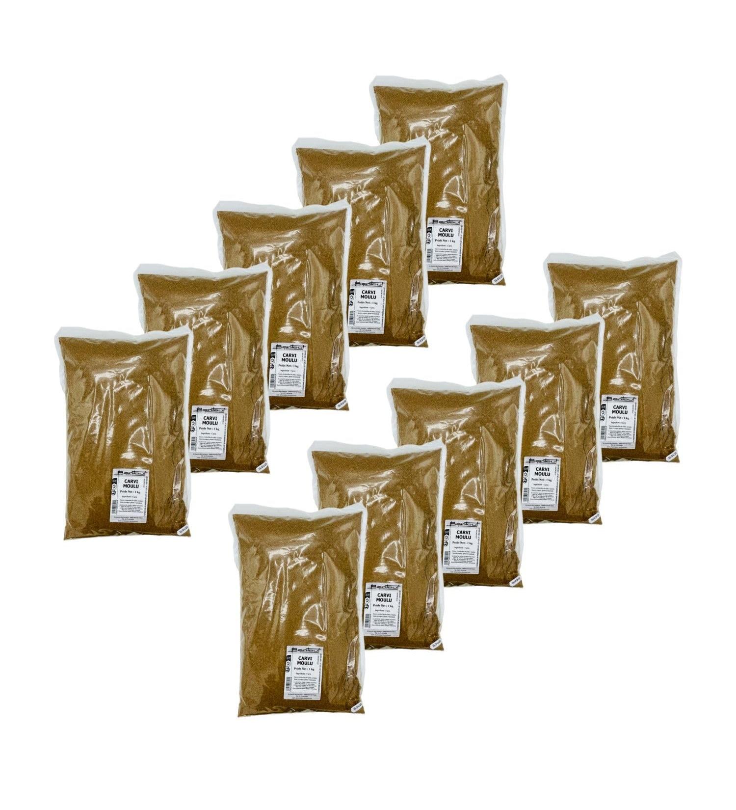 Pack of 10 Ground Caraway - Bag 1 kg