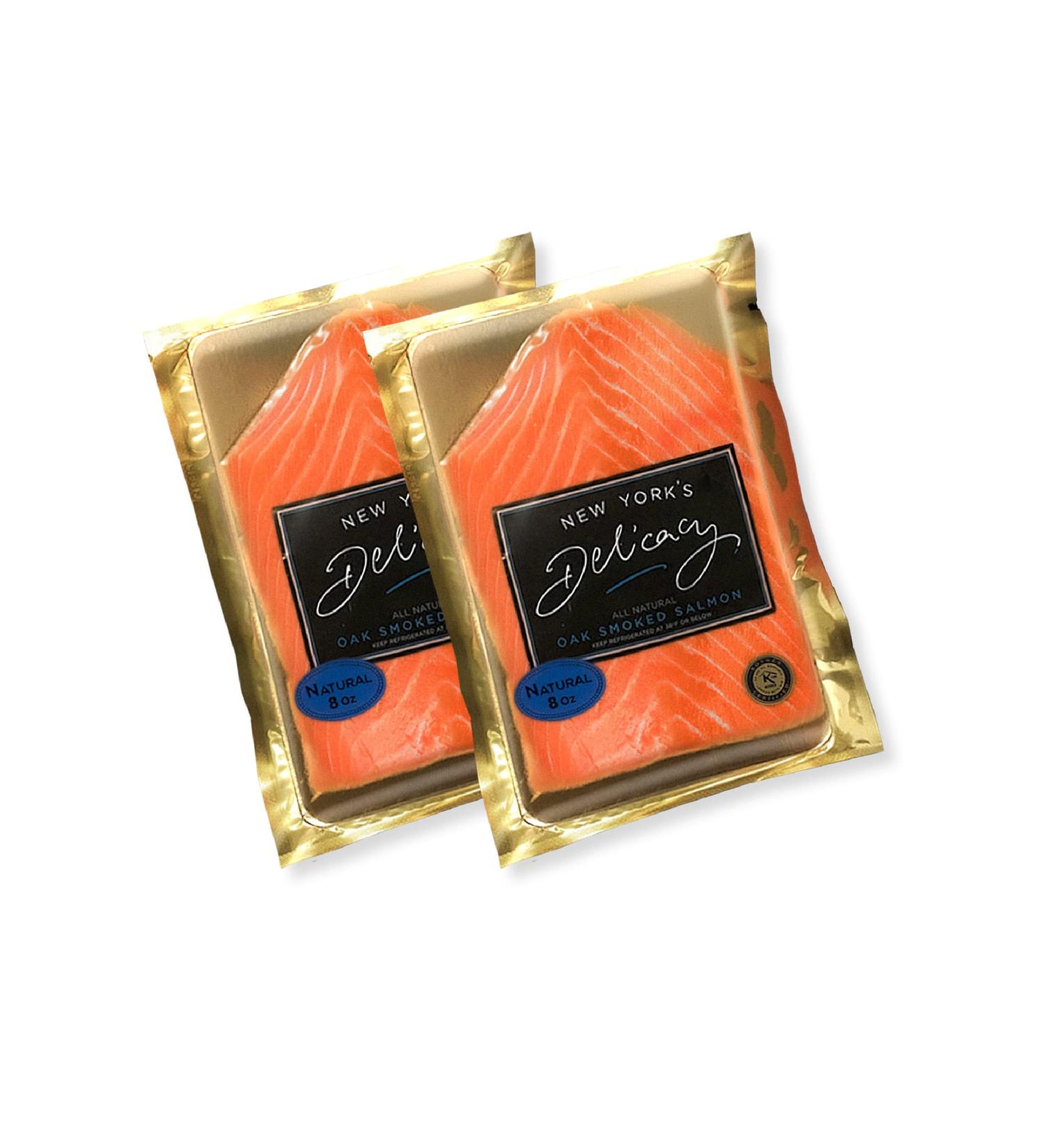 New York's Delicacy Natural Smoked Salmon Nova - 1 Lb. - Award-Winning, Pre-Sliced, Fully Trimmed - Kosher, Gluten Free, High Omega 3 - Premium Atlantic Salmon - Pack of 2 - Buy Online on GoSupps.com