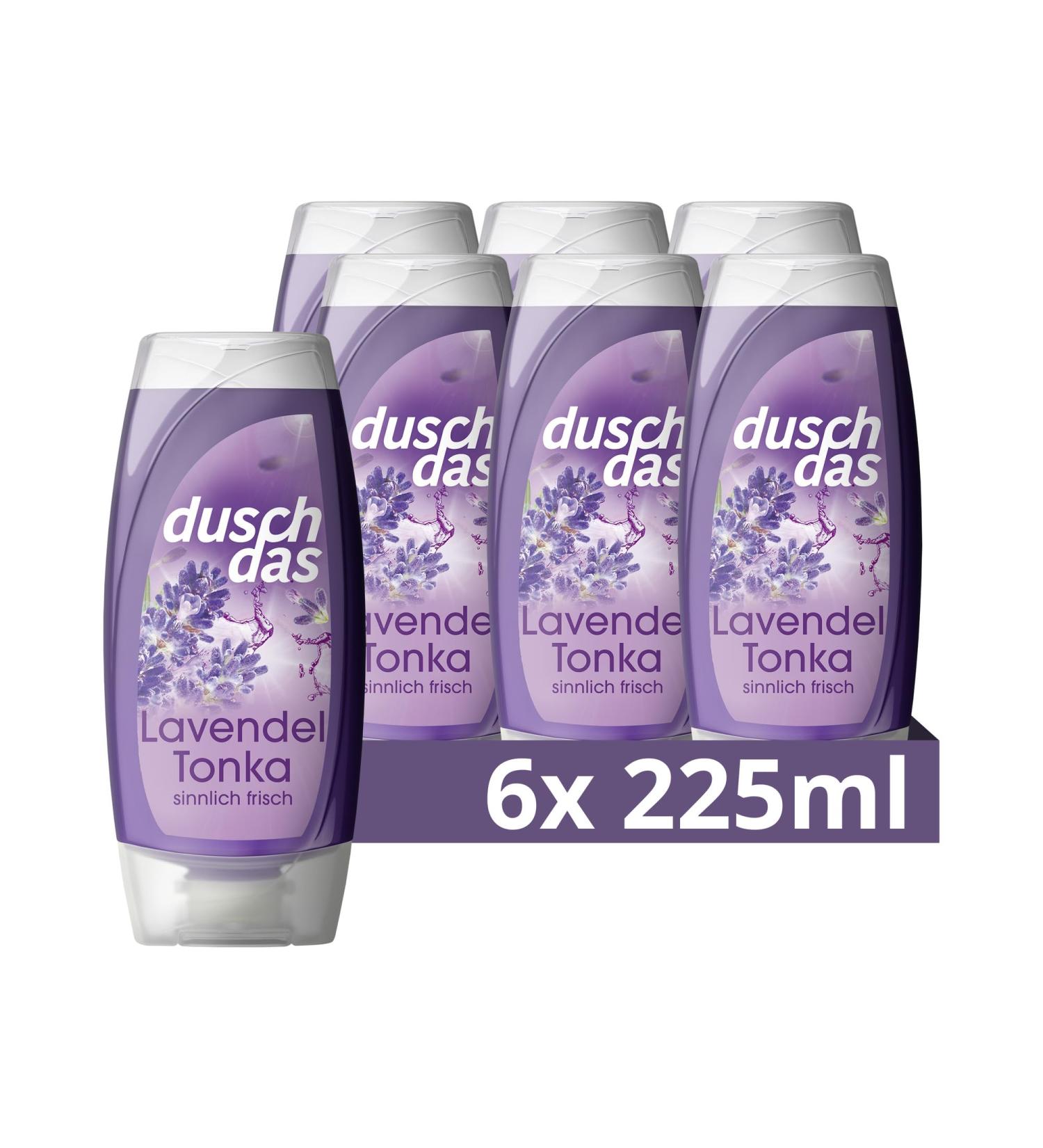 Duschdas Lavender Tonka Shower Gel - 6 Pack | Refreshing Daily Body Wash with Pampering Fragrance - 225 ml Each - Buy Online on GoSupps.com