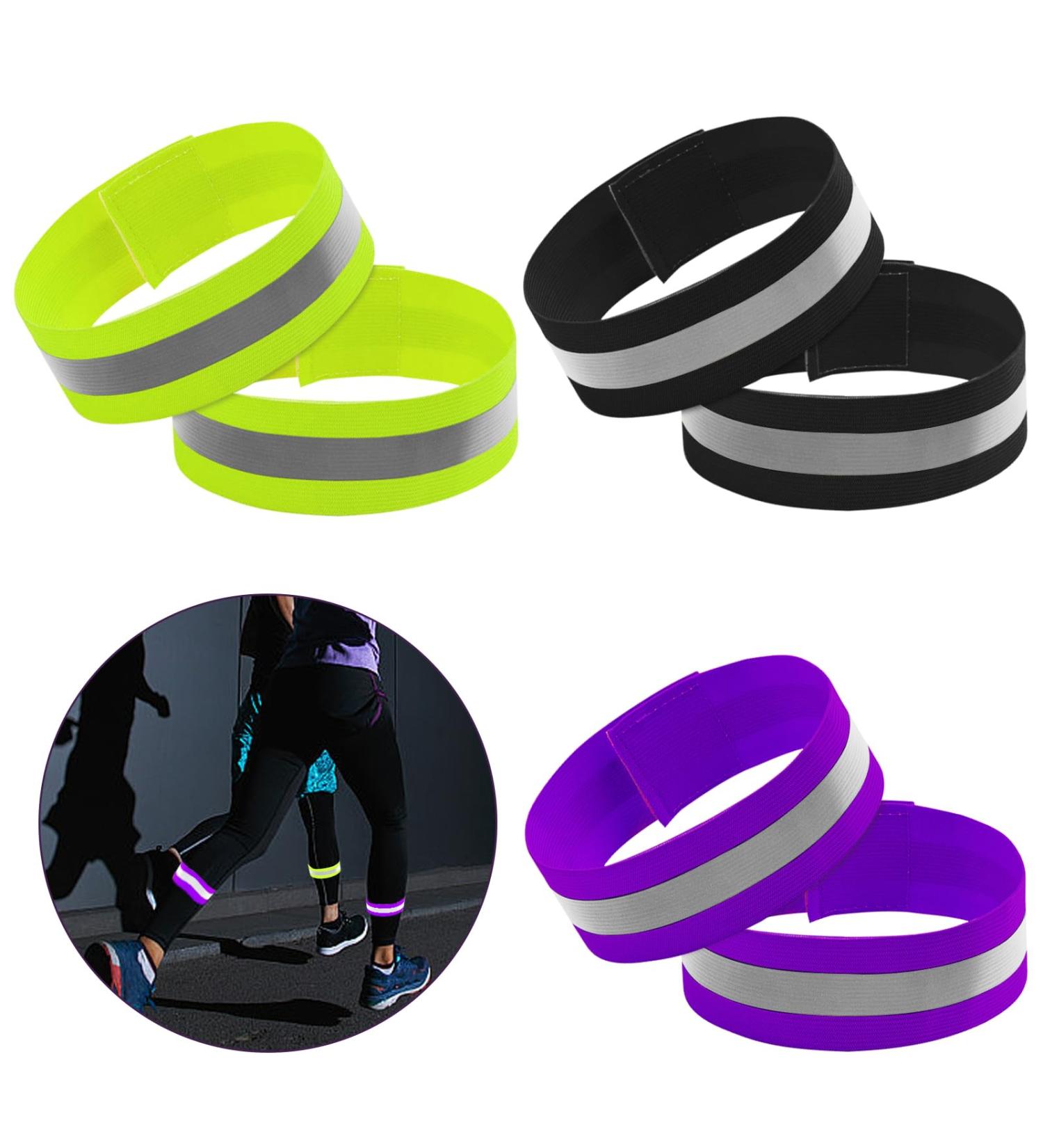 Bohrma Reflector Tapes Set - Double Reflector Strips for Outdoor Jogging & Biking | Strong Velcro Fasteners - 6 Pack - Buy Online on GoSupps.com