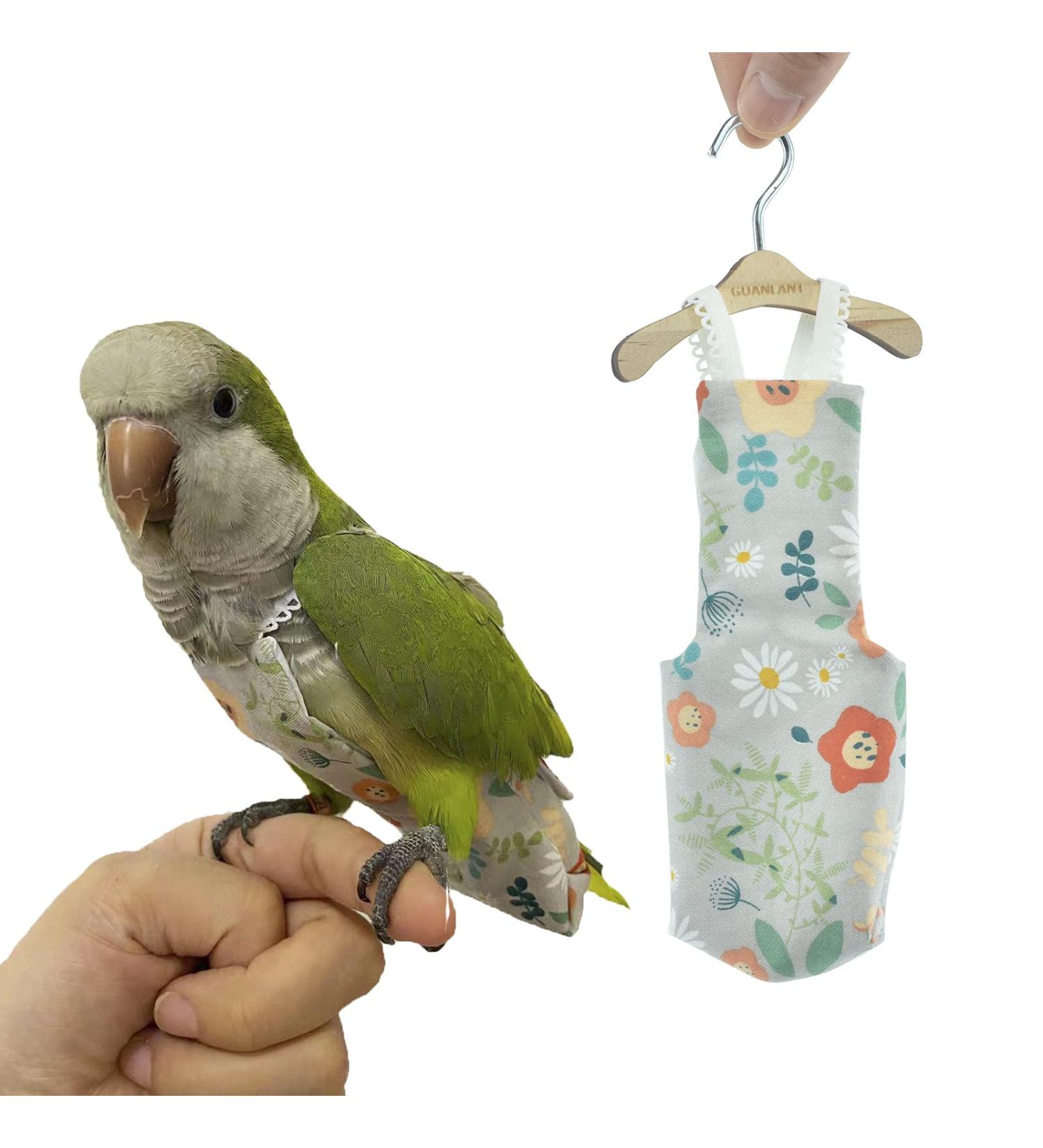 Guanlant Bird Flight Suits for Parrots & Cockatiels - Training Diapers with Leash Hole - Ideal for Monk Parakeets, Sun Conures & More - Buy Online on GoSupps.com