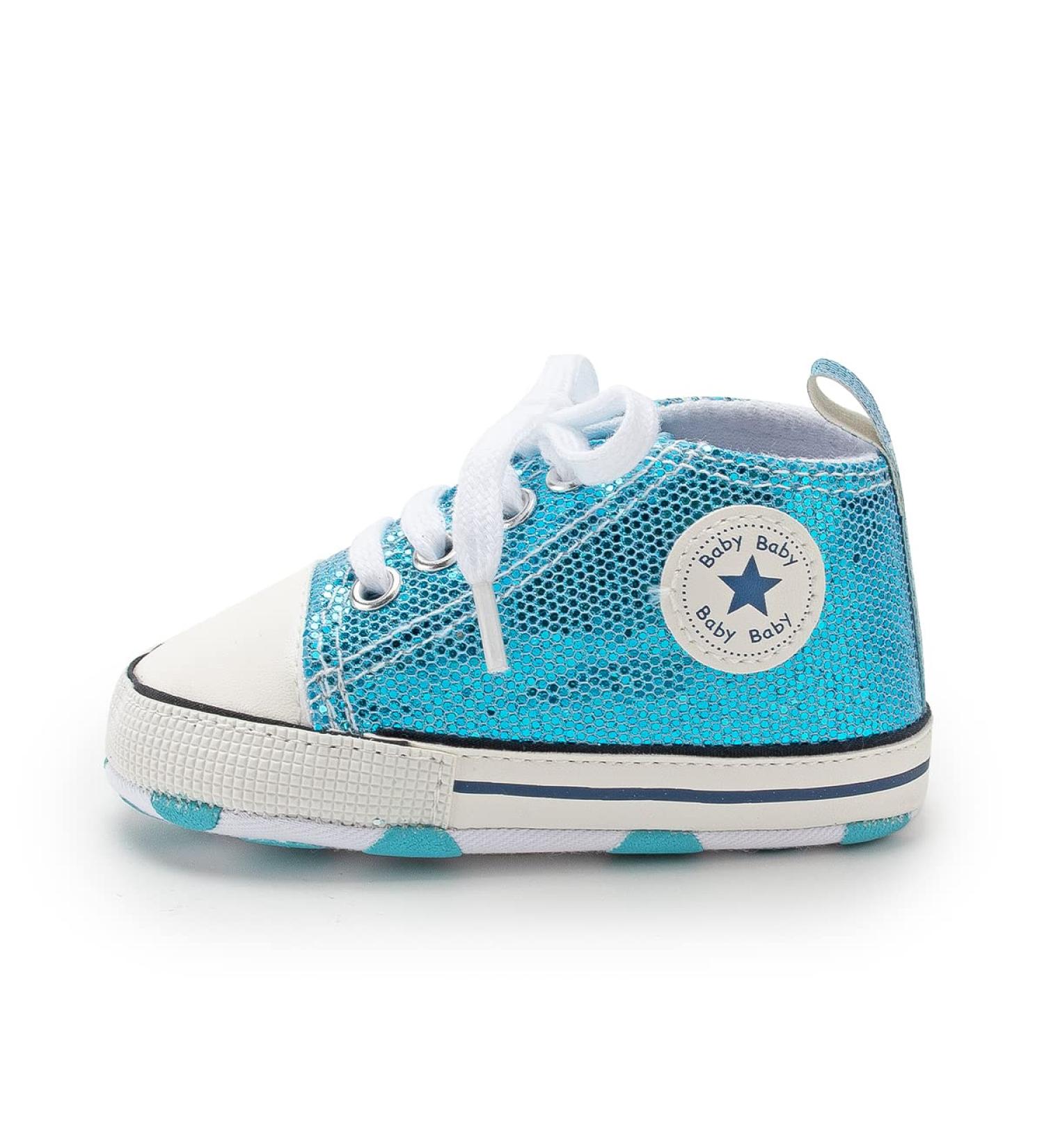 BAIELey High Top Canvas Sneakers for Baby Boys and Girls 6-12 Months - Blue - Buy Online on GoSupps.com