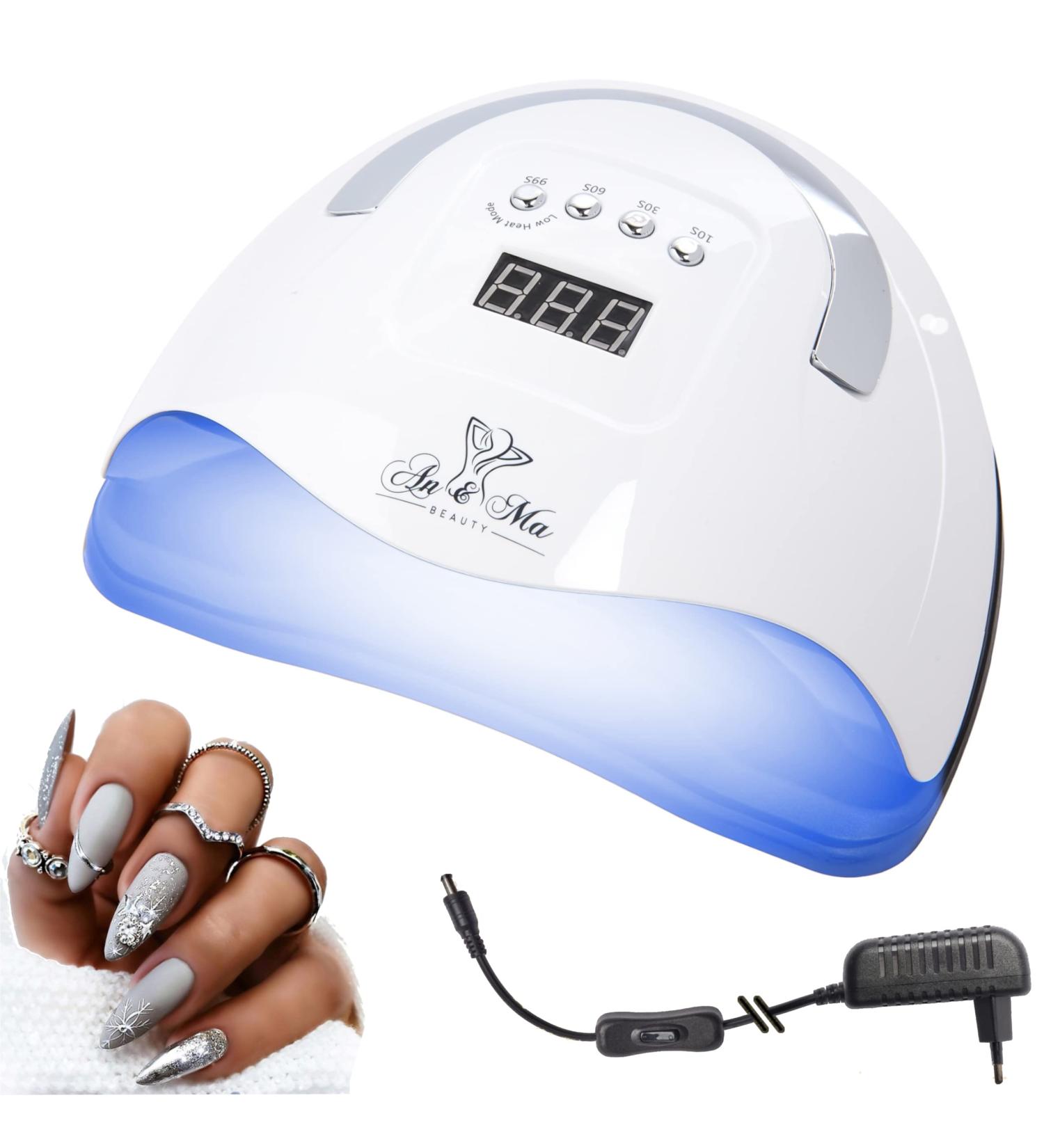 Buy An&Ma 120W Nail Dryer with 57 LEDs - High-Quality Gel Polish Lamp for Fast Drying | International Shipping Available - Buy Online on GoSupps.com