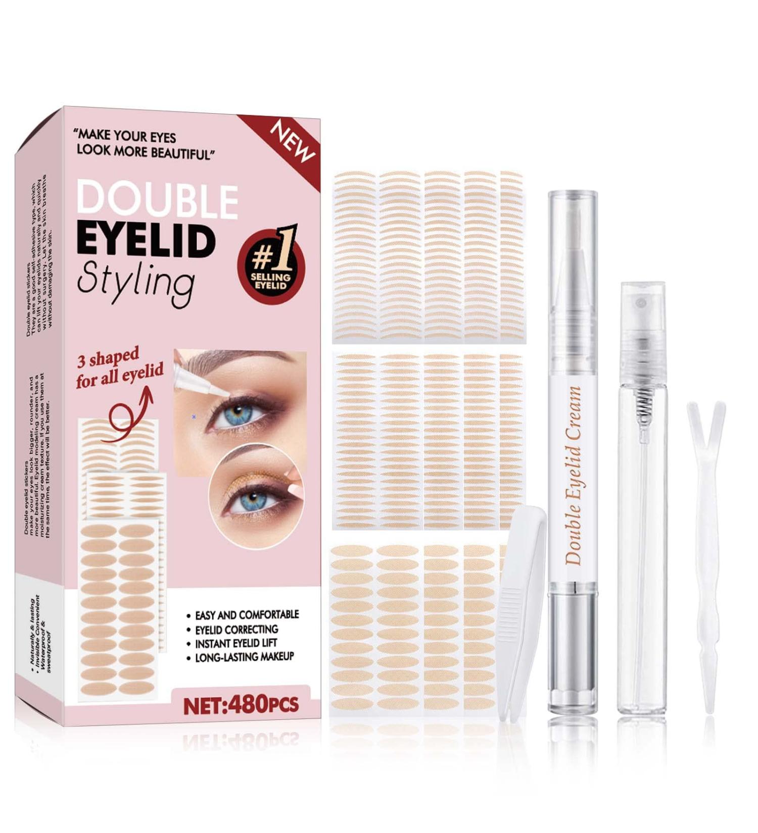 Invisible Eyelid Tape Strips - Instant Double Eyelid Lift for Droopy and Hooded Eyes - 480 PCS - Buy Online on GoSupps.com