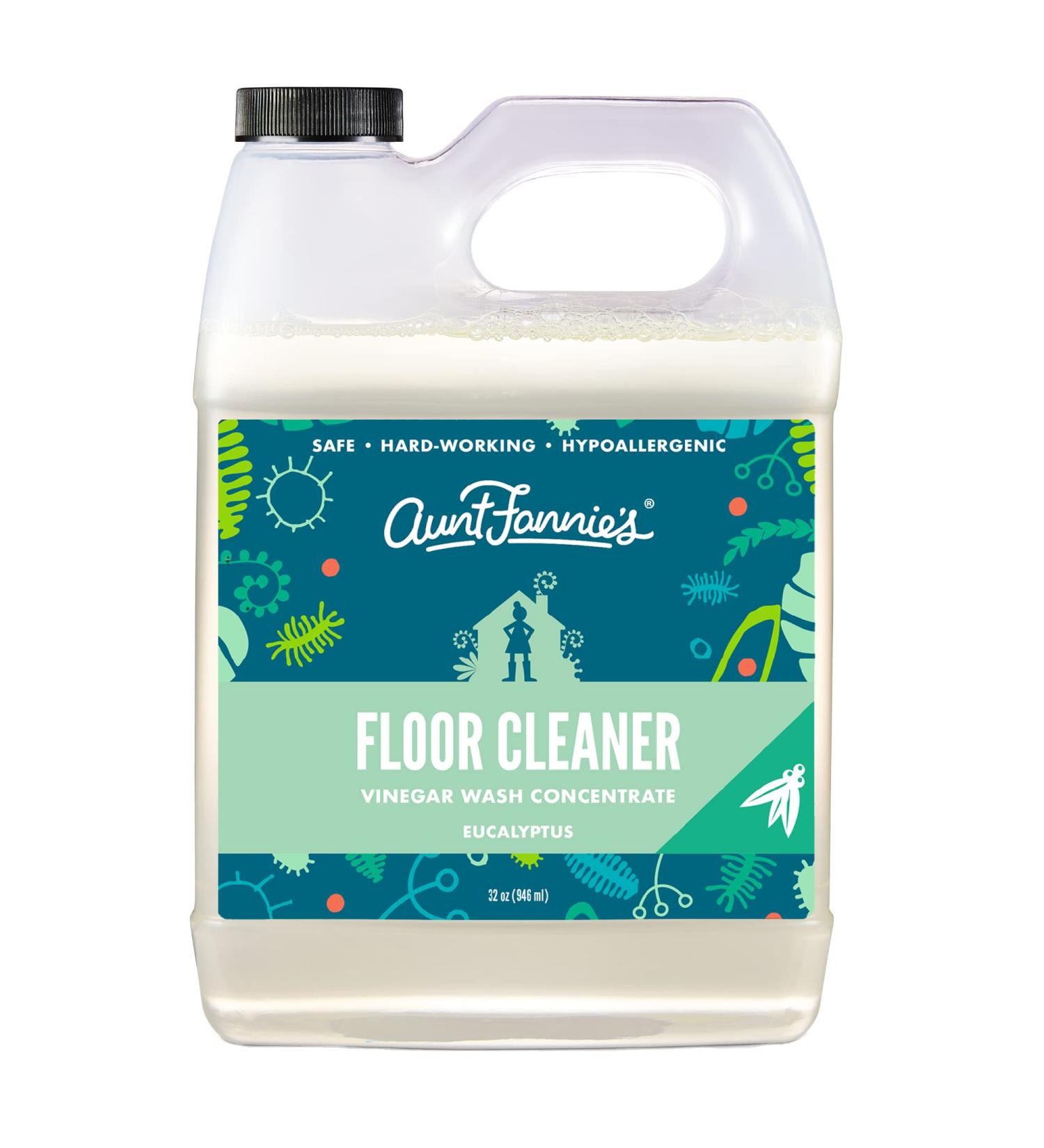 Aunt Fannie's Eucalyptus Floor Cleaner - 32 oz Vinegar Wash Concentrate - Buy Online on GoSupps.com
