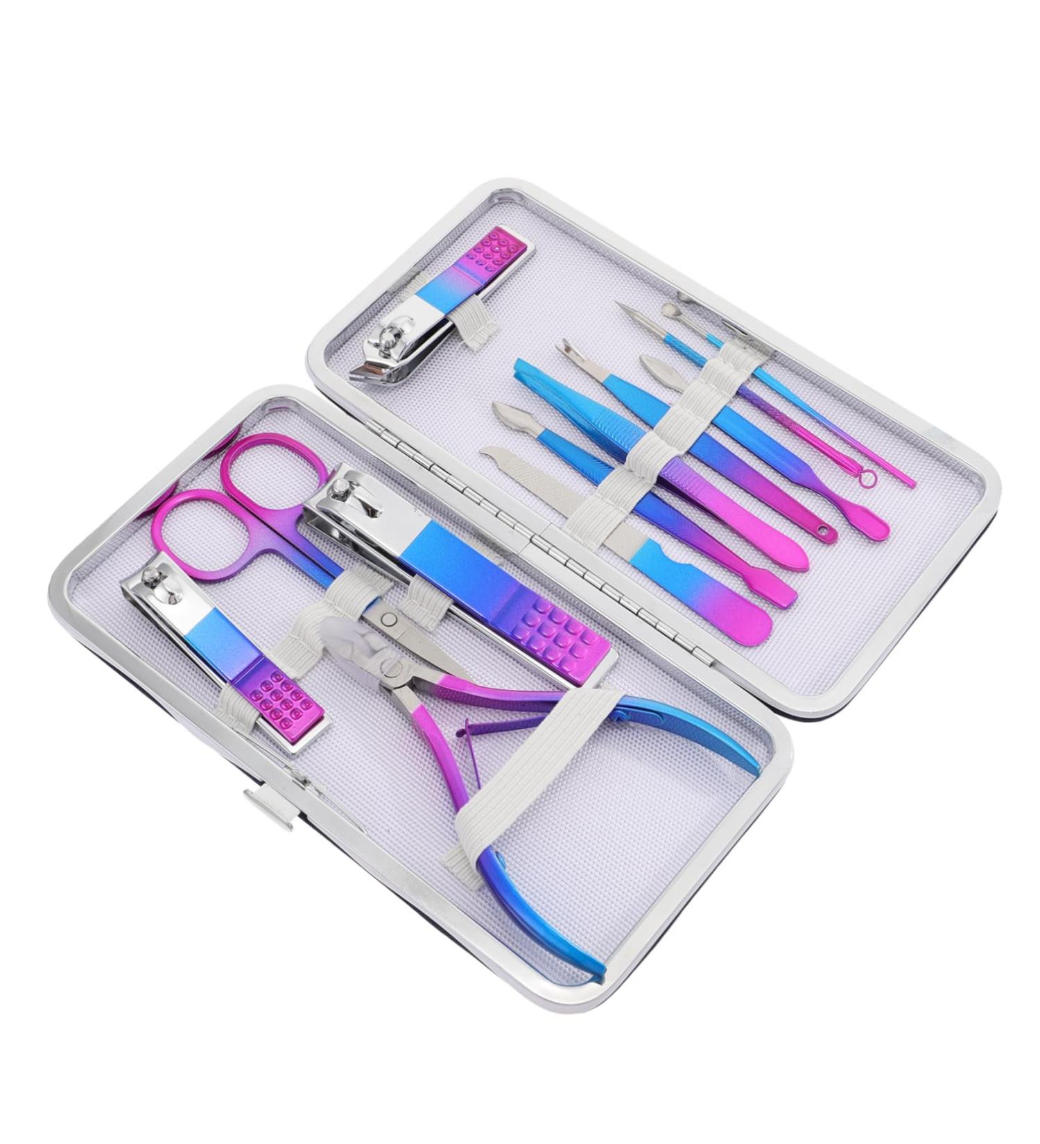 minkissy 1 Set Nail Set Travel Pedicure Kit Pedicure Care Tools Nail Scissors Grooming Kit Metal Manicure Kit Nail Polish Remover Tool Manicure Grooming Tool Cosmetic Olecranon Pu Leather - Buy Online on GoSupps.com