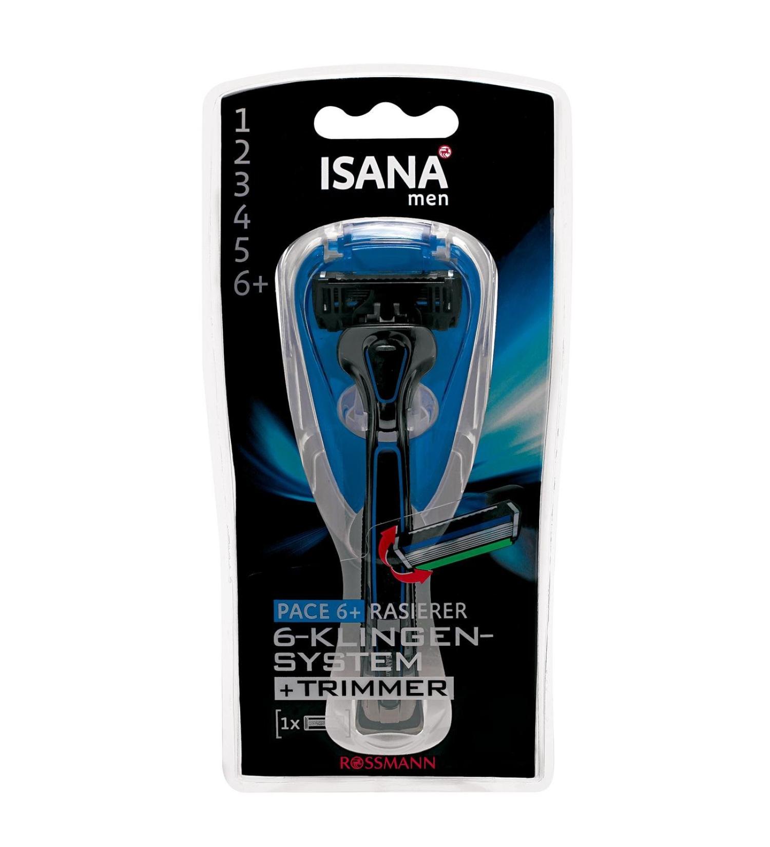 Isana Men Pace 6+ Razor - Premium Quality Men's Shaving Razor for a Smooth Finish | 1 Piece - Buy Online on GoSupps.com
