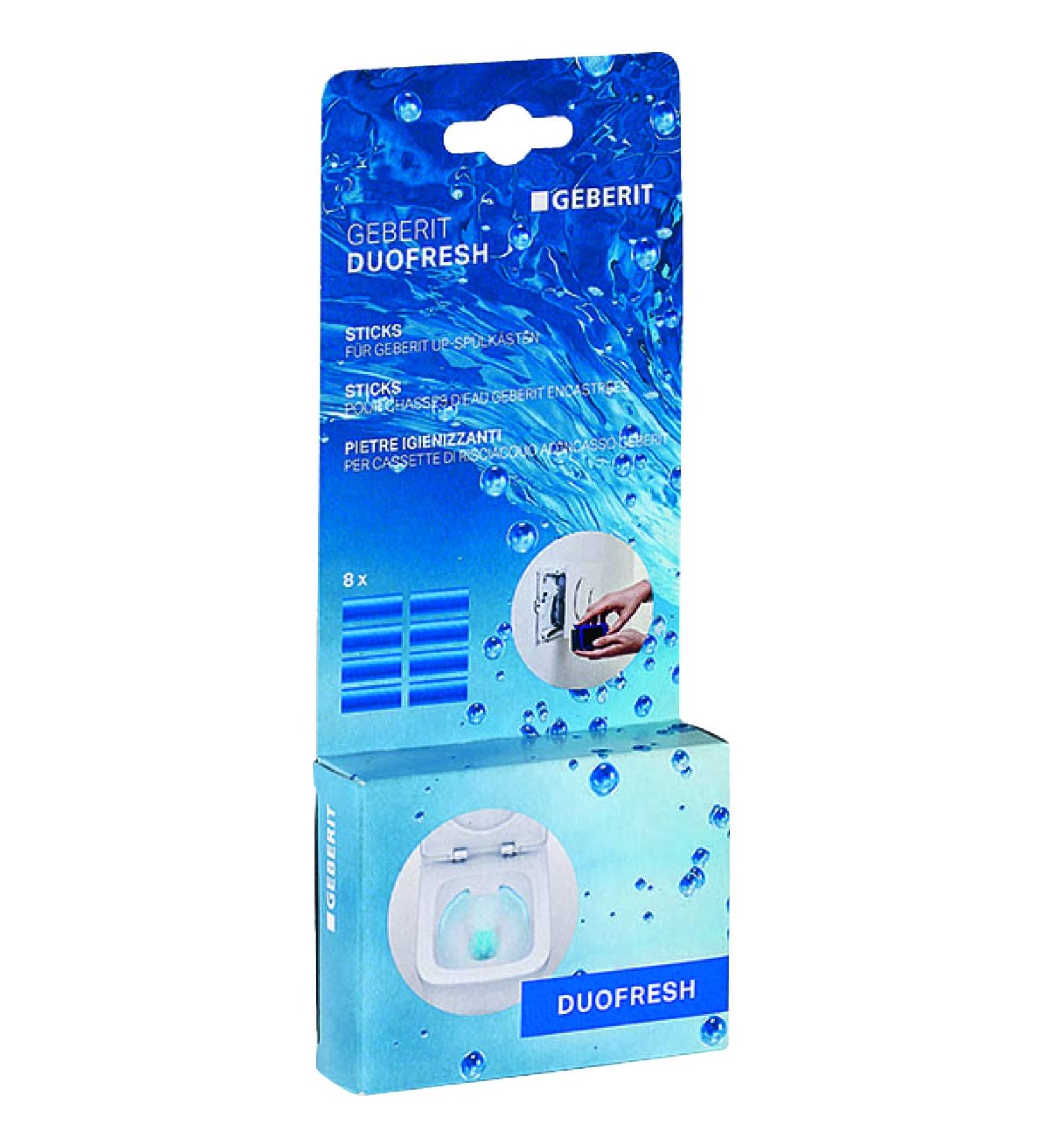 Geberit DuoFresh sticks (8 pieces for fresh fragrance and hygienic cleanliness in the toilet cleaning sticks) 244093001 - Buy Online on GoSupps.com