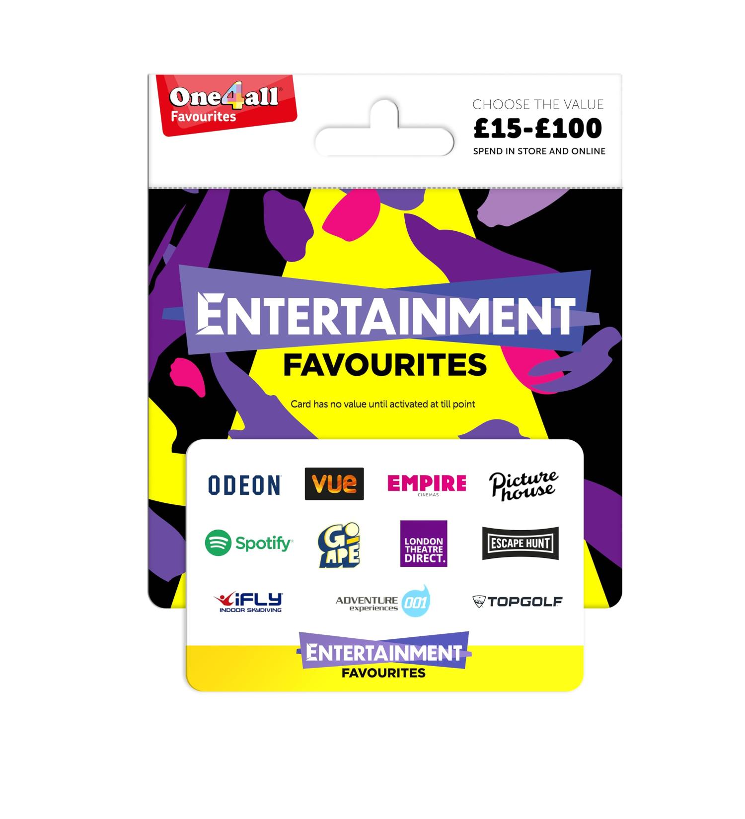One4all Entertainment Favourites - UK Redemption - Delivered by post 30 One4all