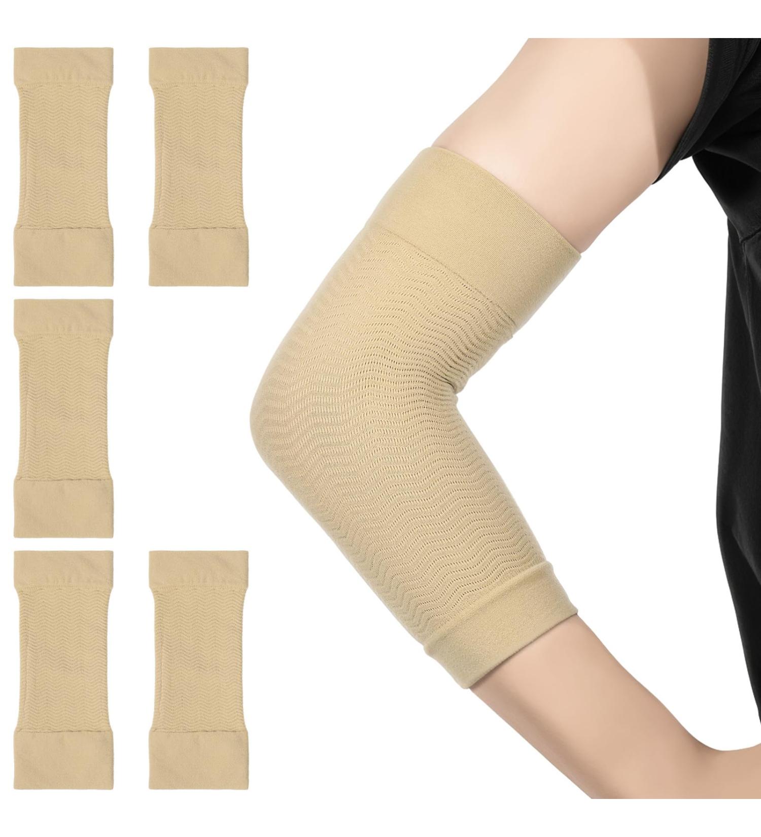 NOLITOY Elbow Compression Sleeve - 3 Pairs Arm Brace Guard for Athletes | Sports & Gym Elbow Protectors for Basketball Tennis Football Volleyball Elderly - Buy Online on GoSupps.com