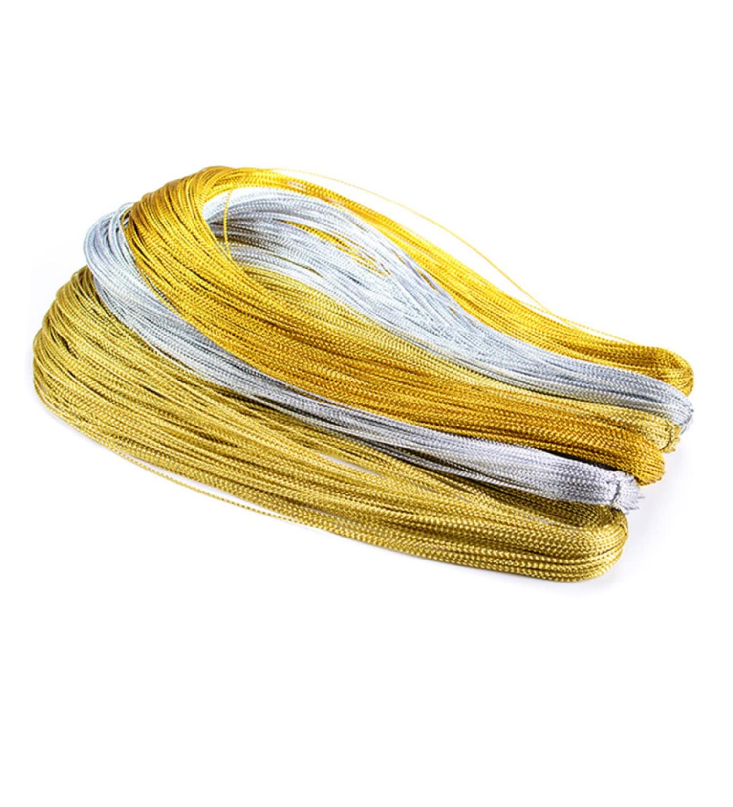 Exceart Gold Metallic Yarn - Best Christmas Gift Cord Jewelry and Craft Thread - Buy Online on GoSupps.com