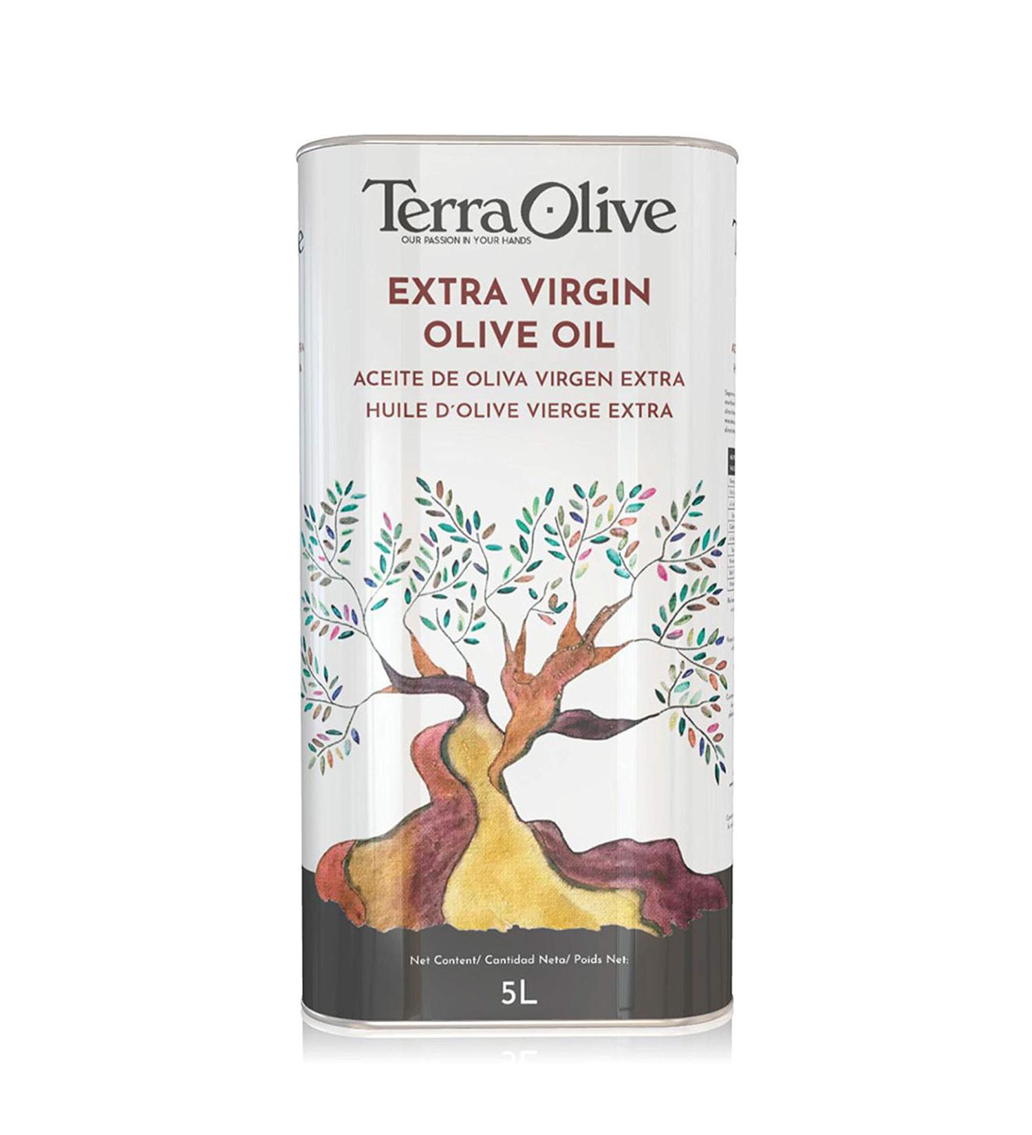 Terraolive Extra Virgin Olive Oil 5L - Premium Cooking Olive Oil from Montes de Toledo Spain - Smooth & Versatile - Buy Online on GoSupps.com