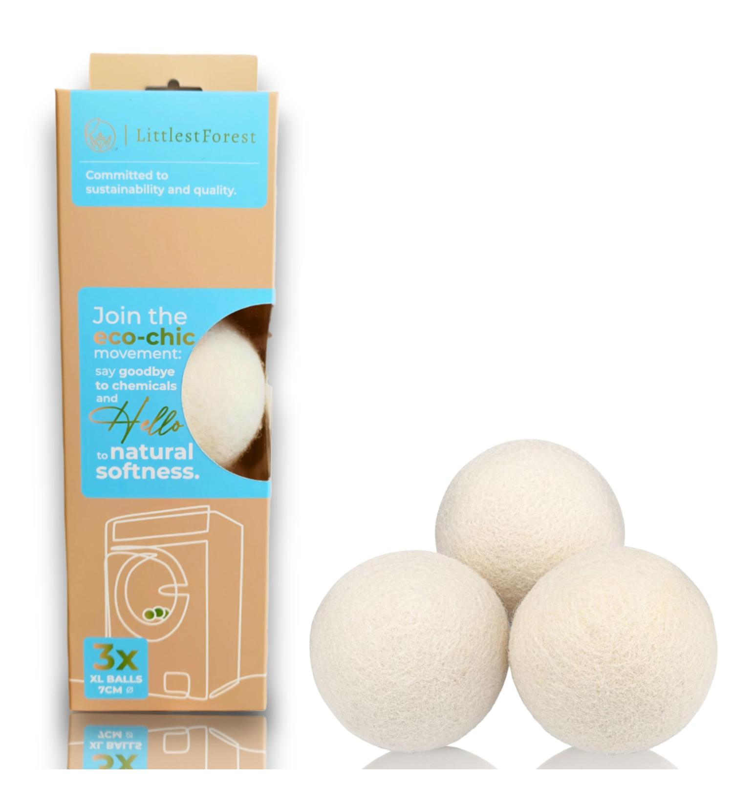 Buy Organic XL Wool Dryer Balls - Reusable Anti-Static Natural Fabric Softener | Hypoallergenic & Pet Hair Catcher | Eco-Friendly Laundry Solution - Buy Online on GoSupps.com