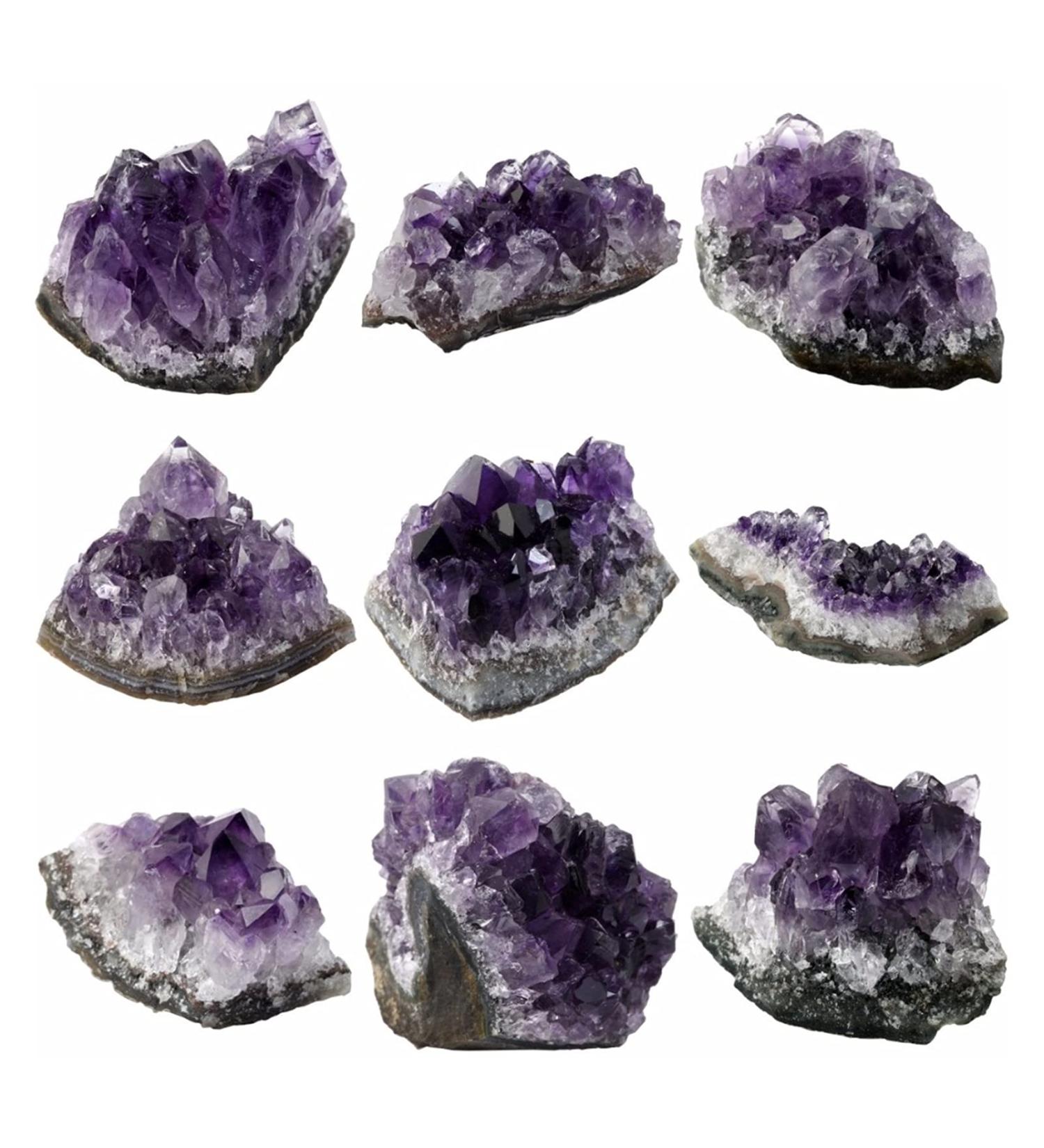 Natural Crystal Rough 1 pc Natural Purple Amethyst Crystal Quartz Cluster geode Sample Home Decoration Random Gemstone Stone Stone Mineral Specimen - Buy Online on GoSupps.com