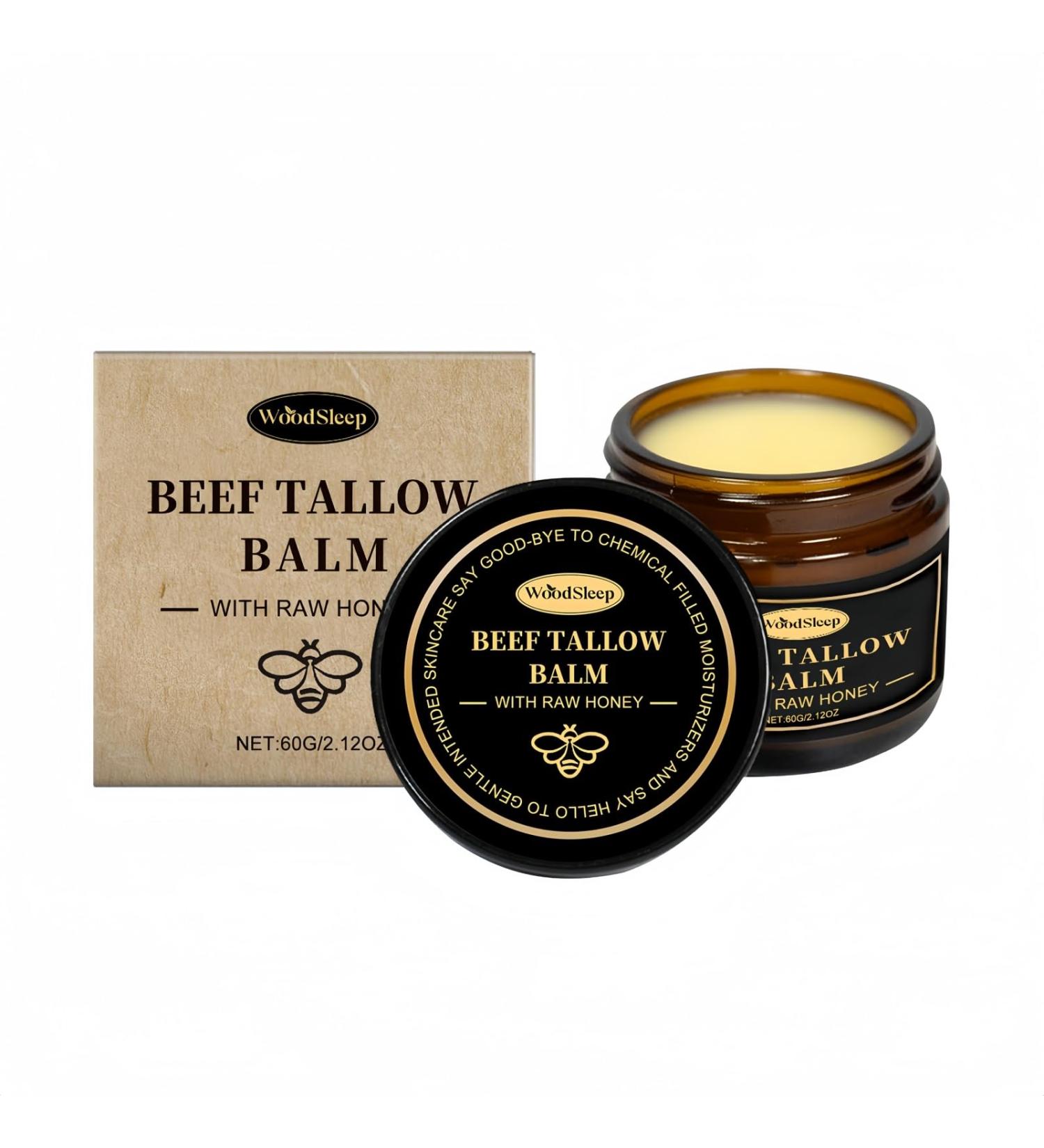 AFCRYIYE Natural Whipped Tallow Cream with Honey & Butter Moisturizer for Face & Body Nourishing Beef Tallow Balm for Dry Skin Ultra-Hydrating Smoothing Skin Care Cream 60g/2.12oz - Buy Online on GoSupps.com