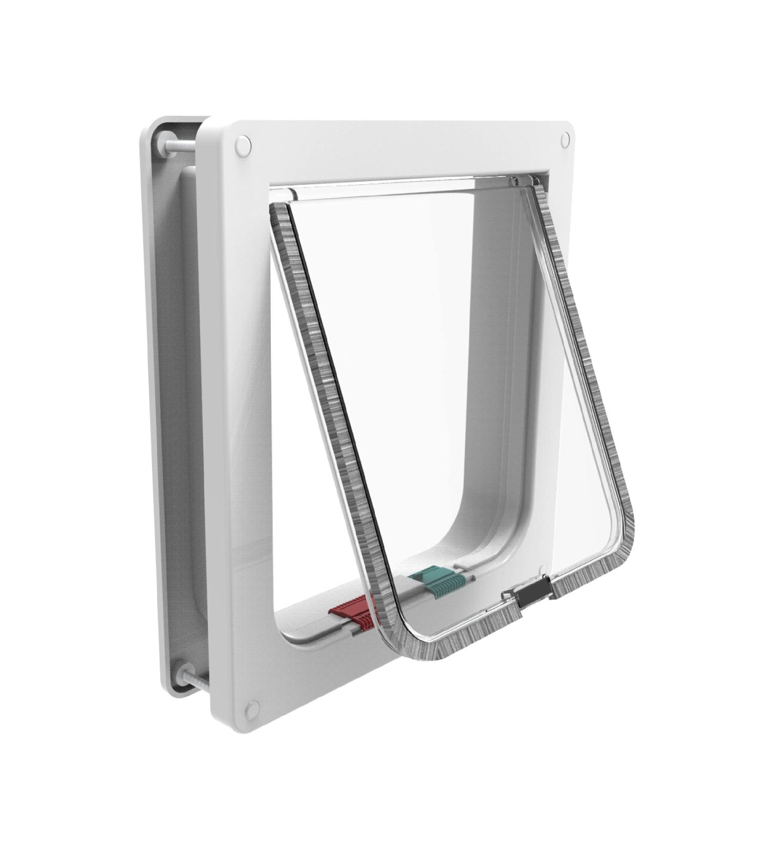 Hakuna Pets Standard Cat and Small Pet Door - Large White (Up to 20 lbs) - Buy Online on GoSupps.com