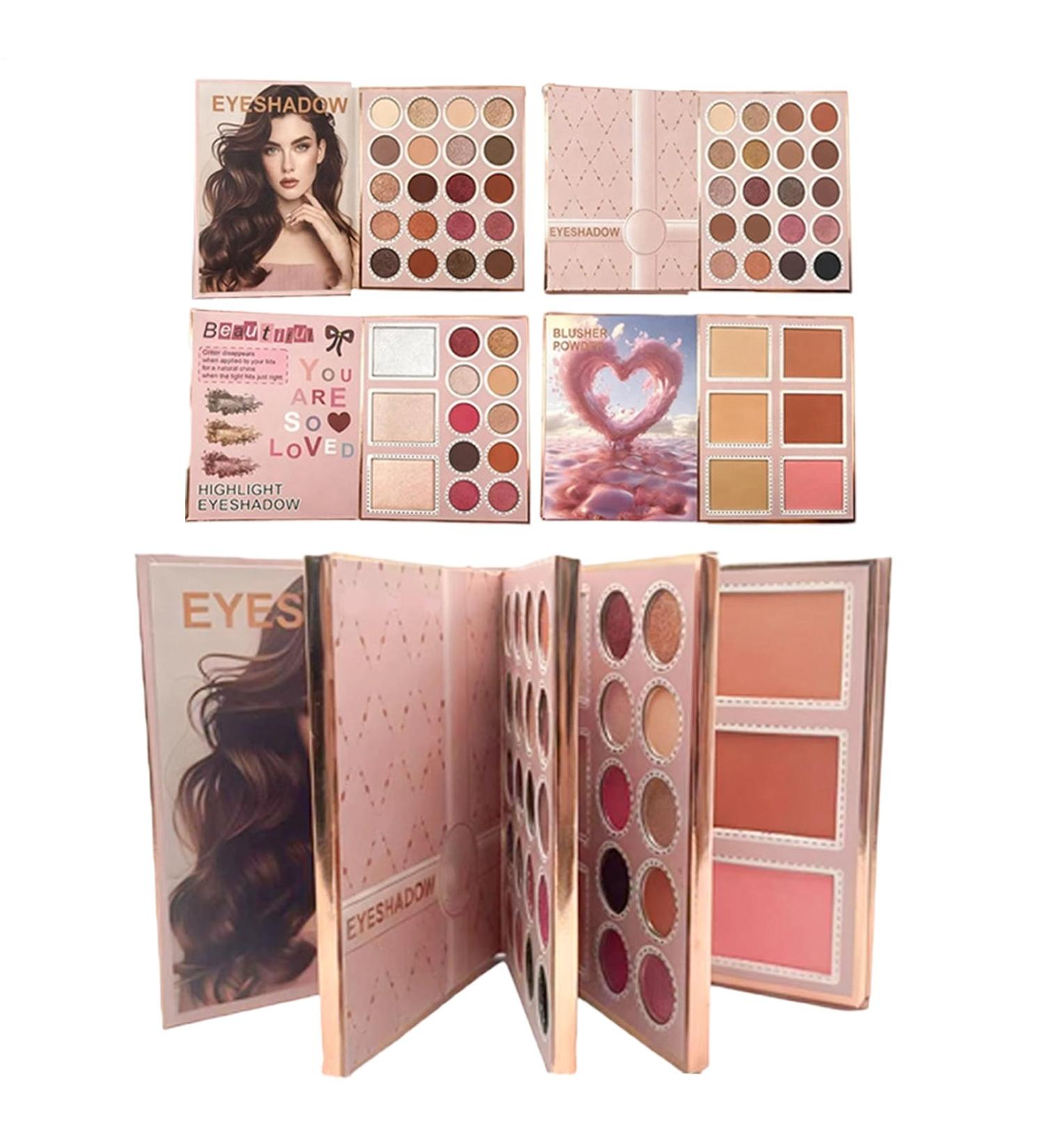 Makeup Palette 1 Book of Eyeshadow | Face Makeup Product Multifunctional Foldable Kit with Eyeshadow Blush Highlighter Contour for Students Travel - Buy Online on GoSupps.com